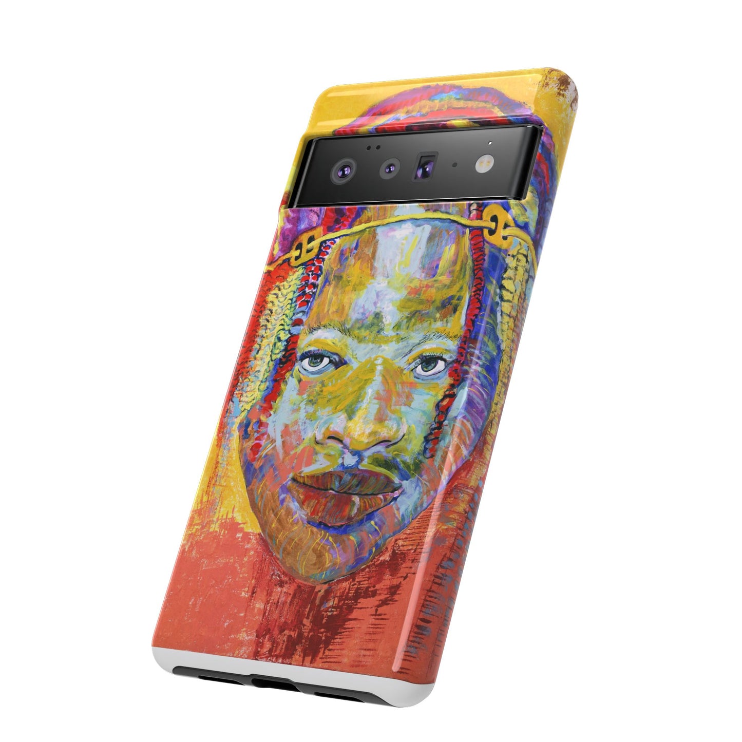 Vibrant Artistic Phone Case - Tough Cases for Creative Souls- African Youth Image
