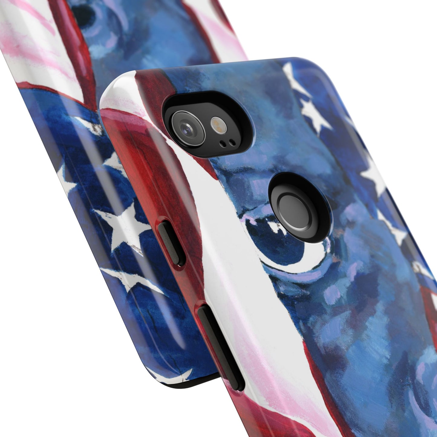 Patriotic Tough Phone Case with American Flag Design- I See You Image