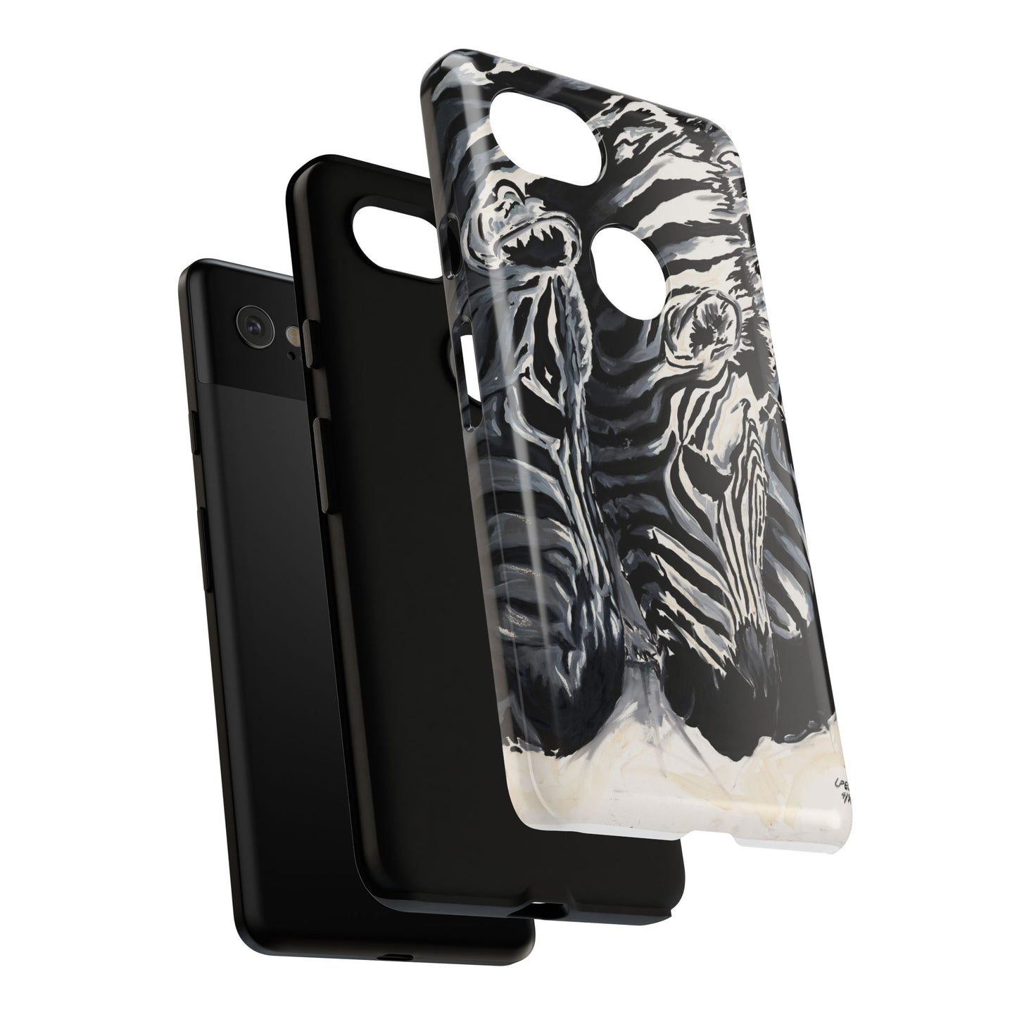 Artistic Zebra Print Phone Case -Tough Cases- Baby Zebras Image