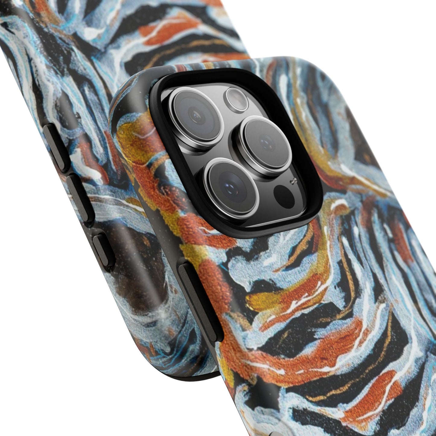 Artistic Tough Phone Case - Twin Zebras Image - Abstract Zebra Design