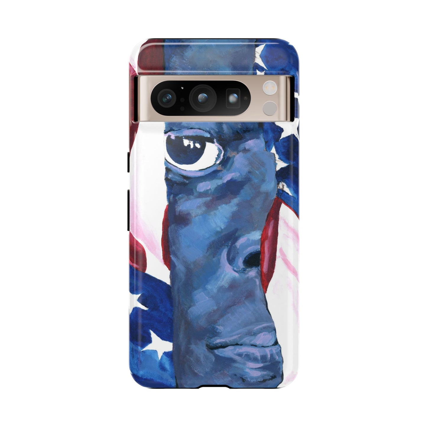 Patriotic Tough Phone Case with American Flag Design- I See You Image