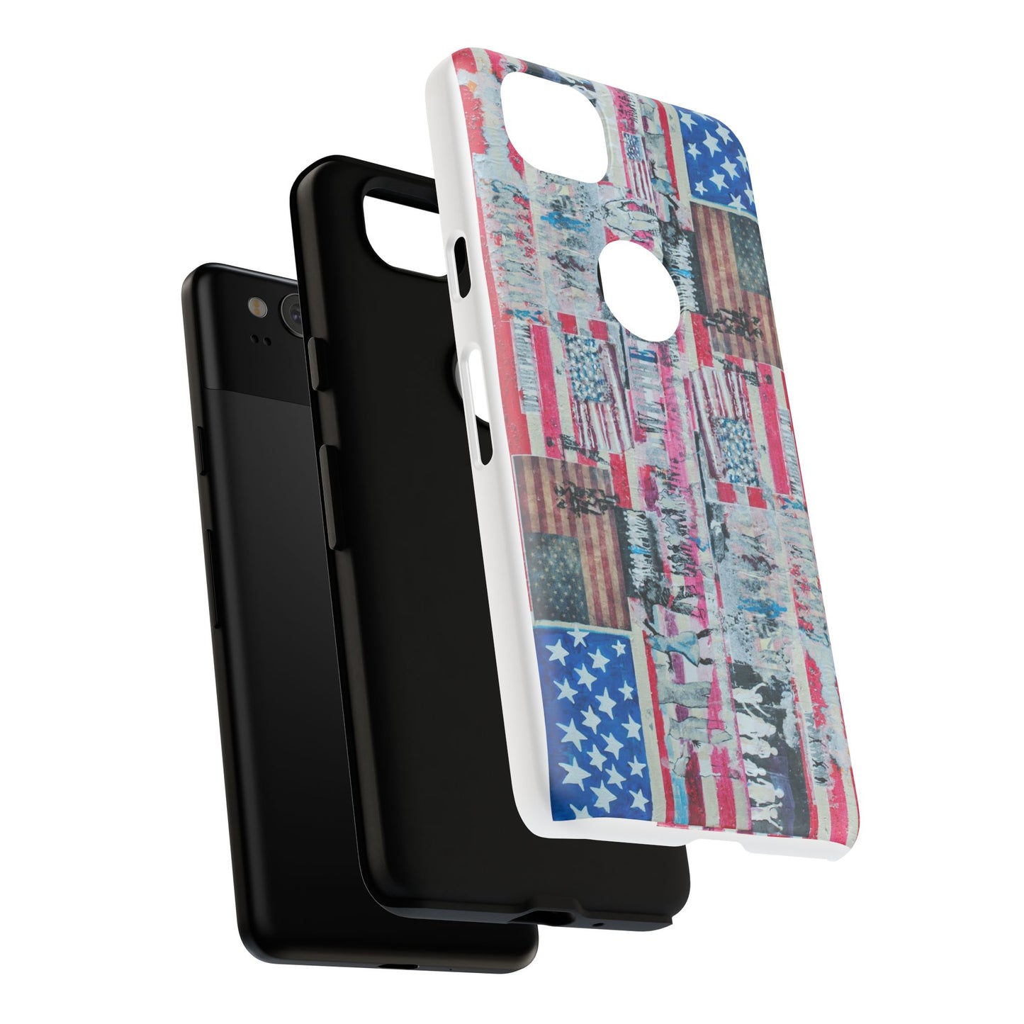 Patriotic Phone Case -We The People Image - Tough Cases with American Flag Design