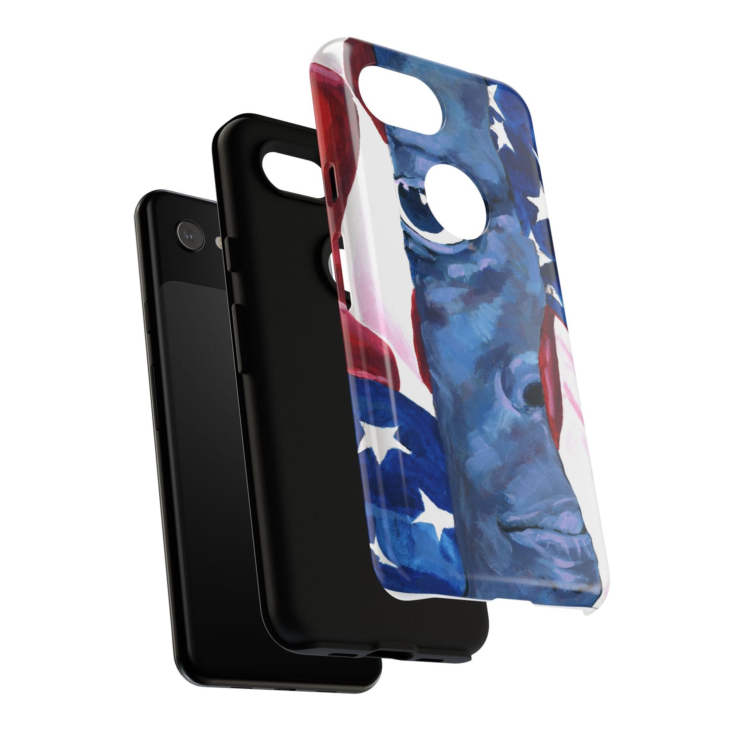 Patriotic Tough Phone Case with American Flag Design- I See You Image