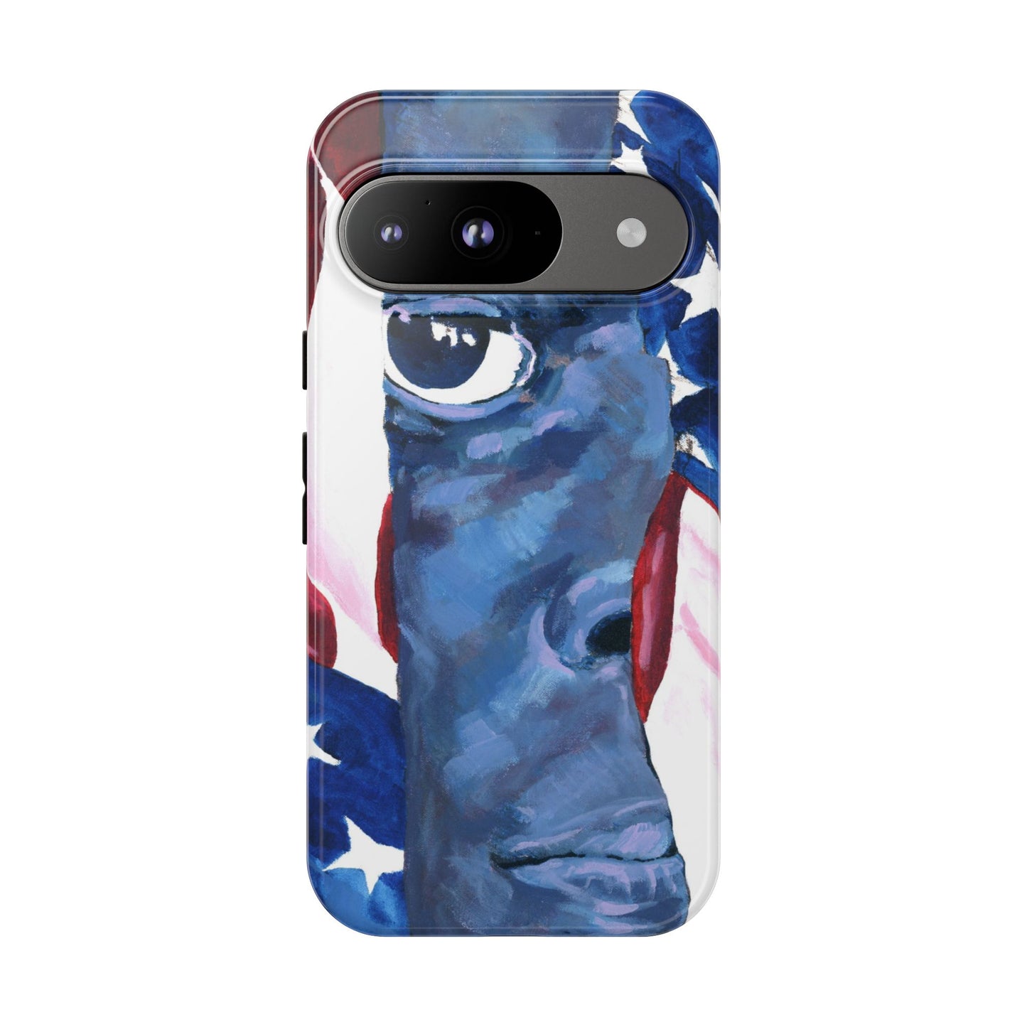Patriotic Tough Phone Case with American Flag Design- I See You Image