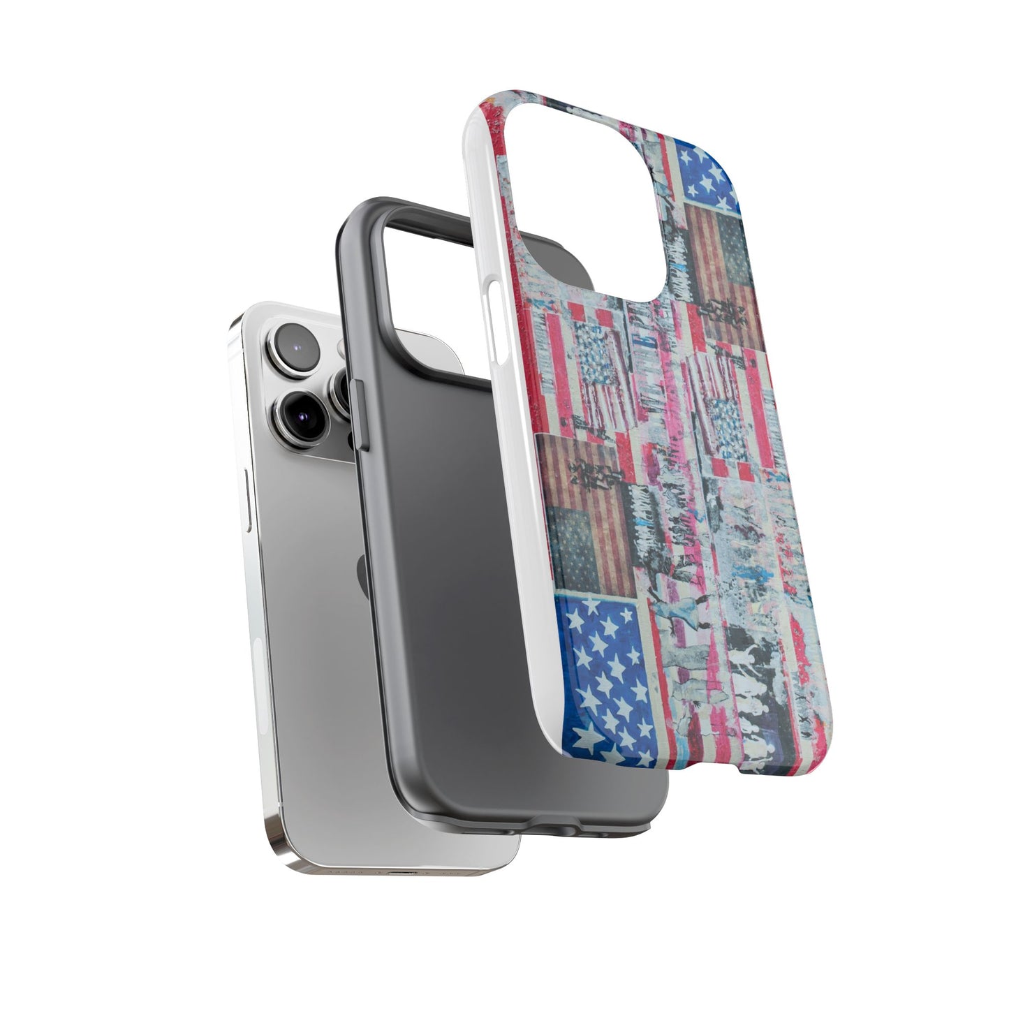 Patriotic Phone Case -We The People Image - Tough Cases with American Flag Design