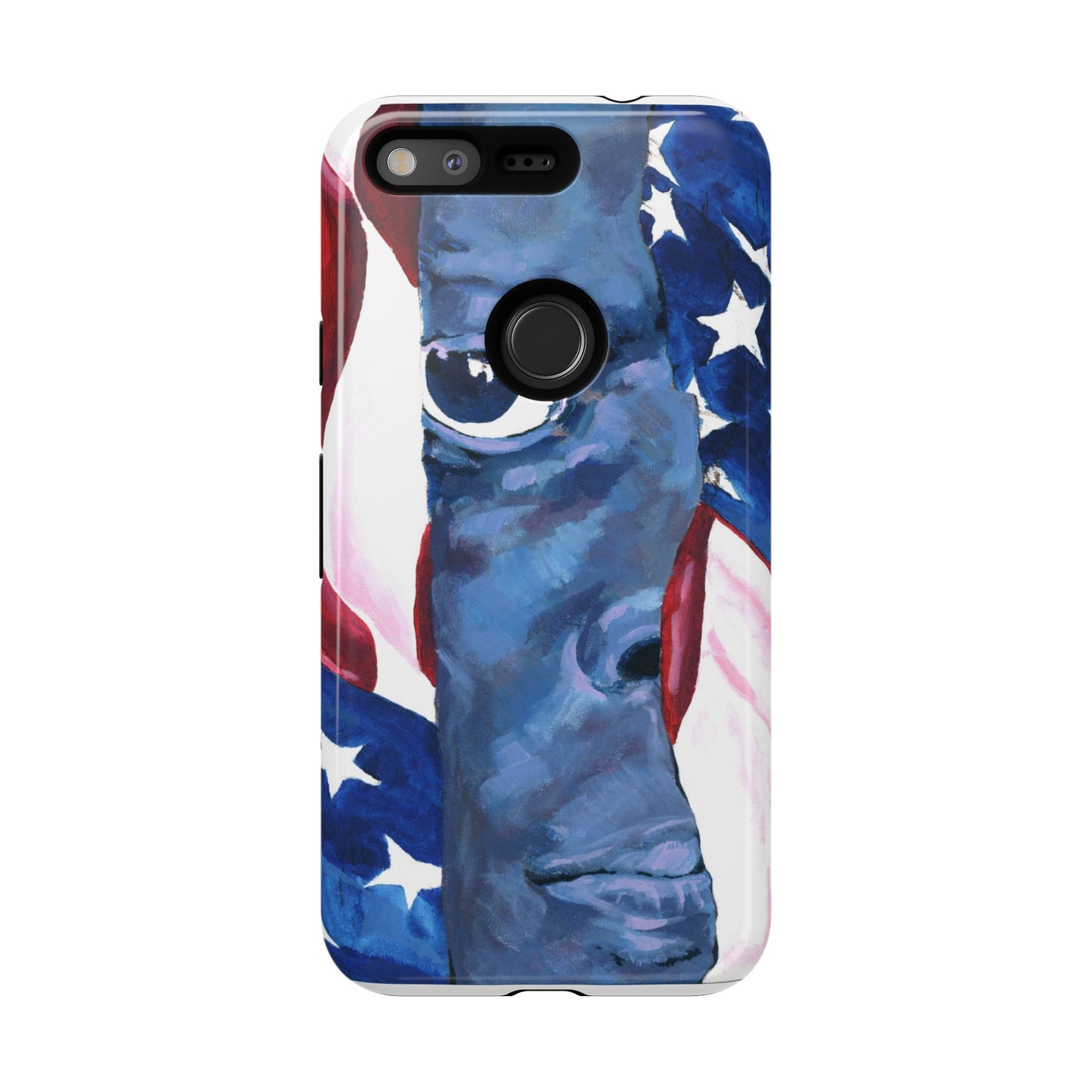 Patriotic Tough Phone Case with American Flag Design- I See You Image