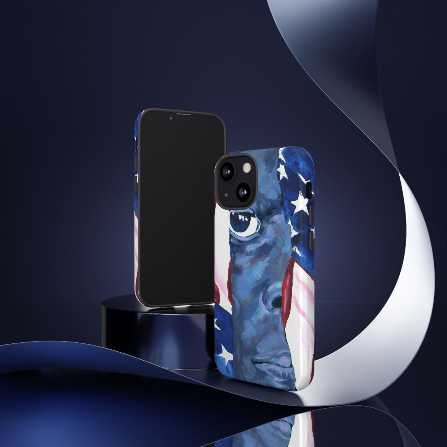 Patriotic Tough Phone Case with American Flag Design- I See You Image