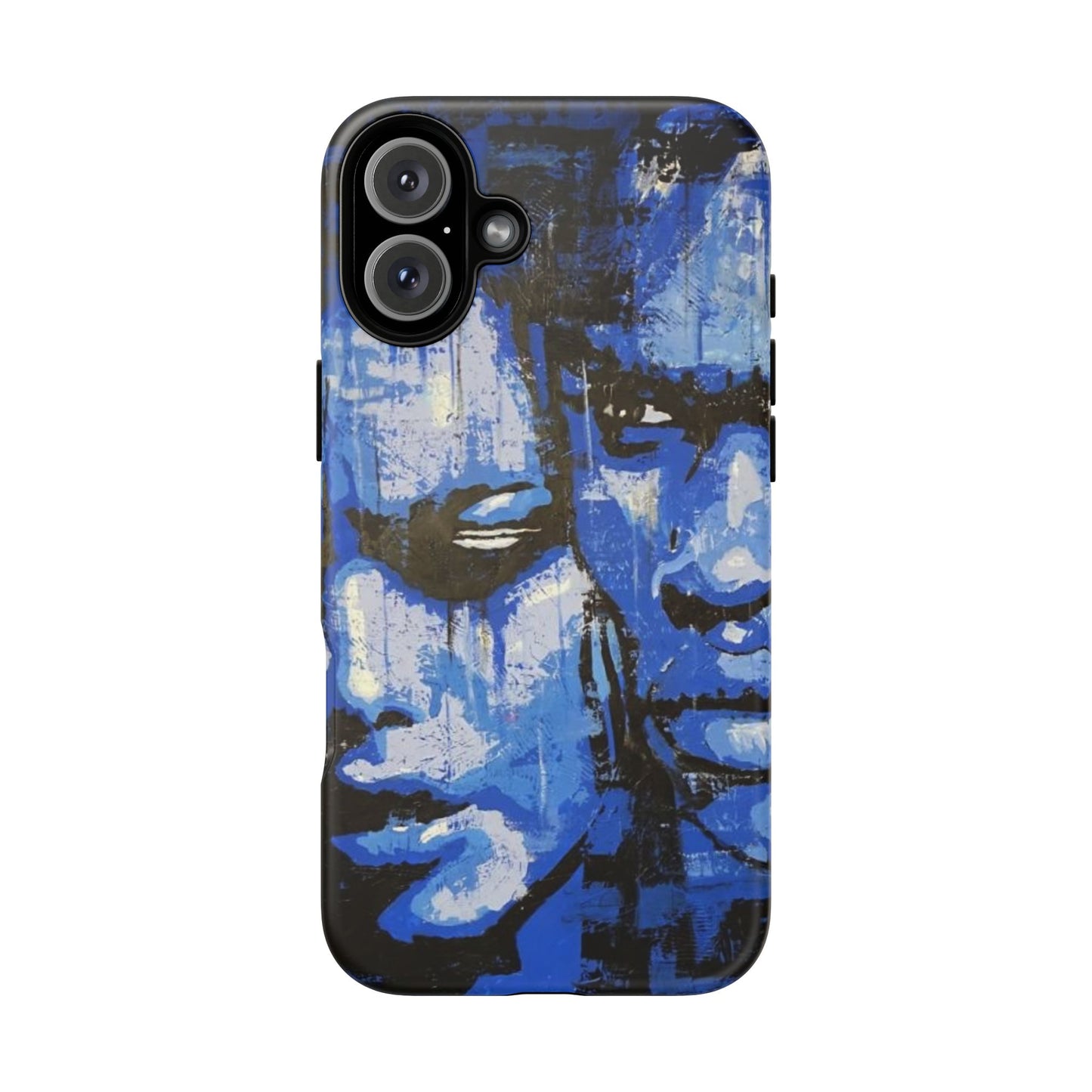 Artistic Phone Case - Tough Cases with Bold Blue Portraits -The Lovers Image