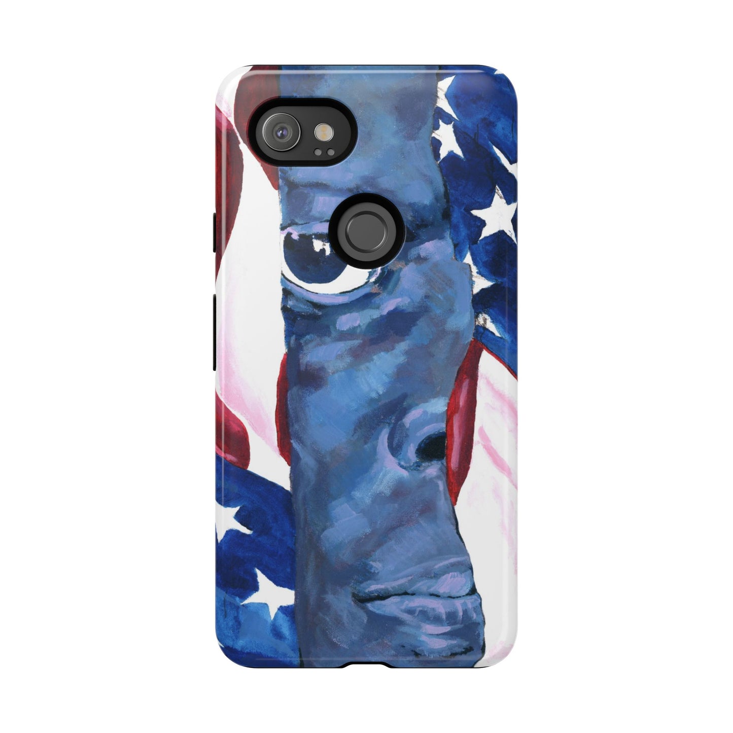 Patriotic Tough Phone Case with American Flag Design- I See You Image