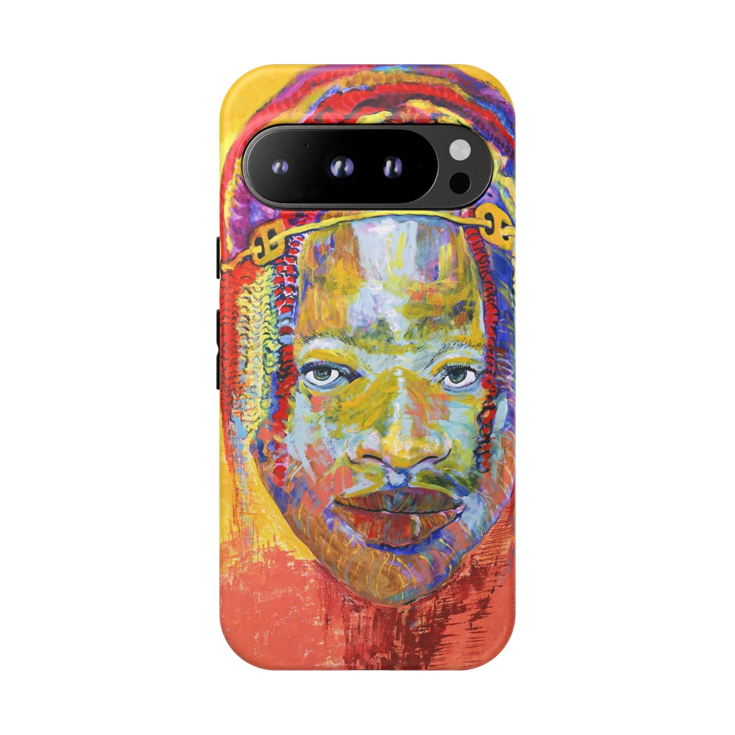 Vibrant Artistic Phone Case - Tough Cases for Creative Souls- African Youth Image