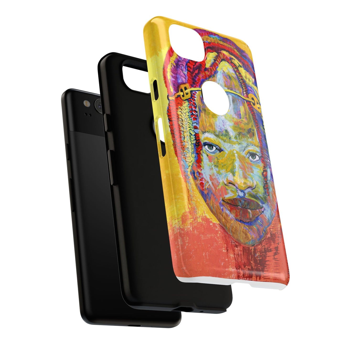 Vibrant Artistic Phone Case - Tough Cases for Creative Souls- African Youth Image