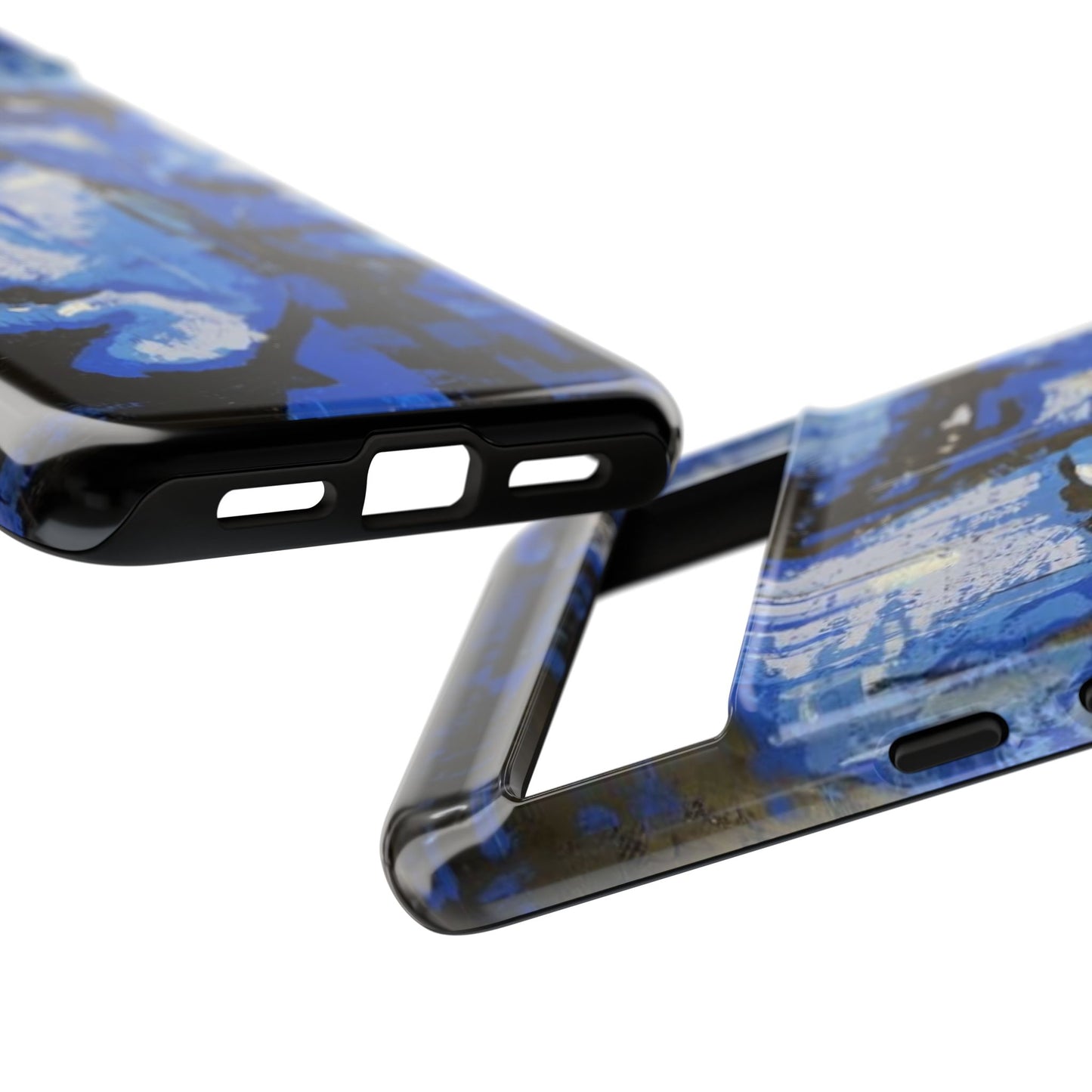 Artistic Phone Case - Tough Cases with Bold Blue Portraits -The Lovers Image