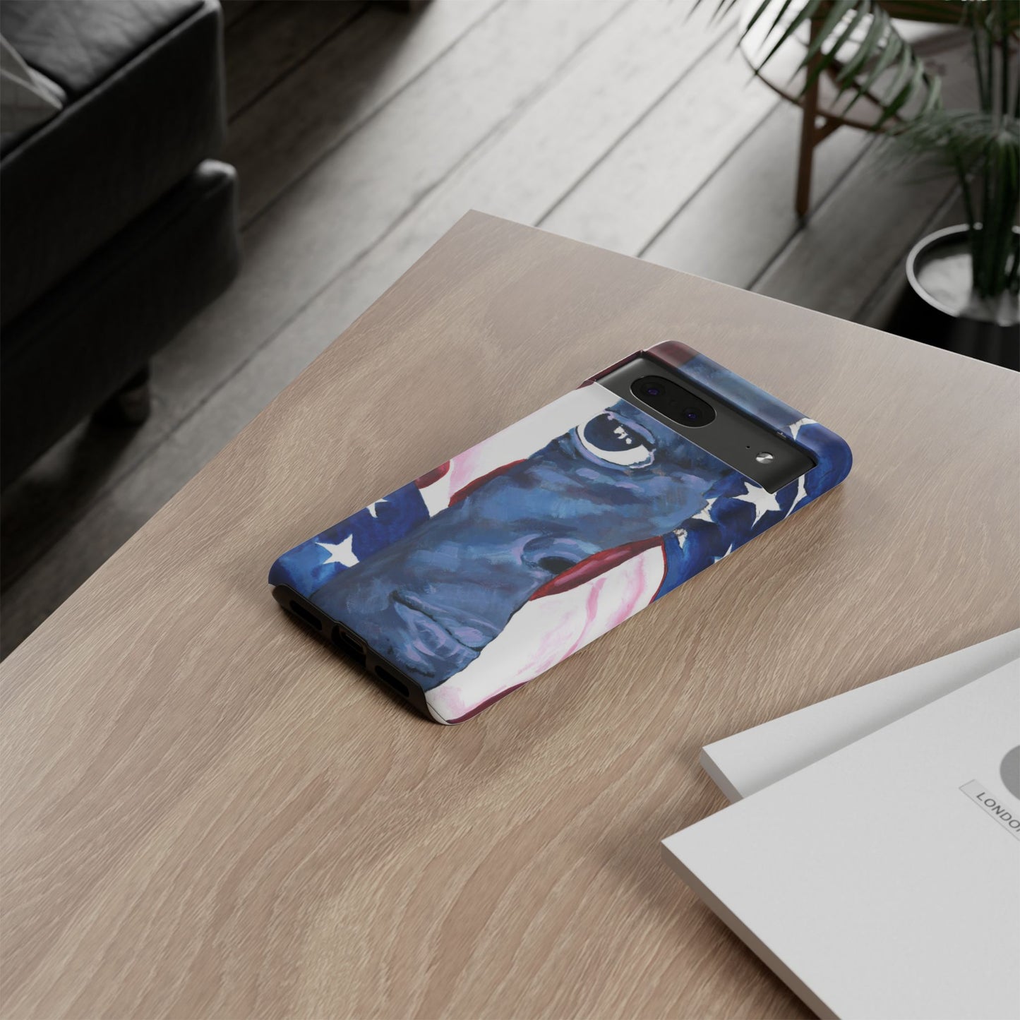 Patriotic Tough Phone Case with American Flag Design- I See You Image