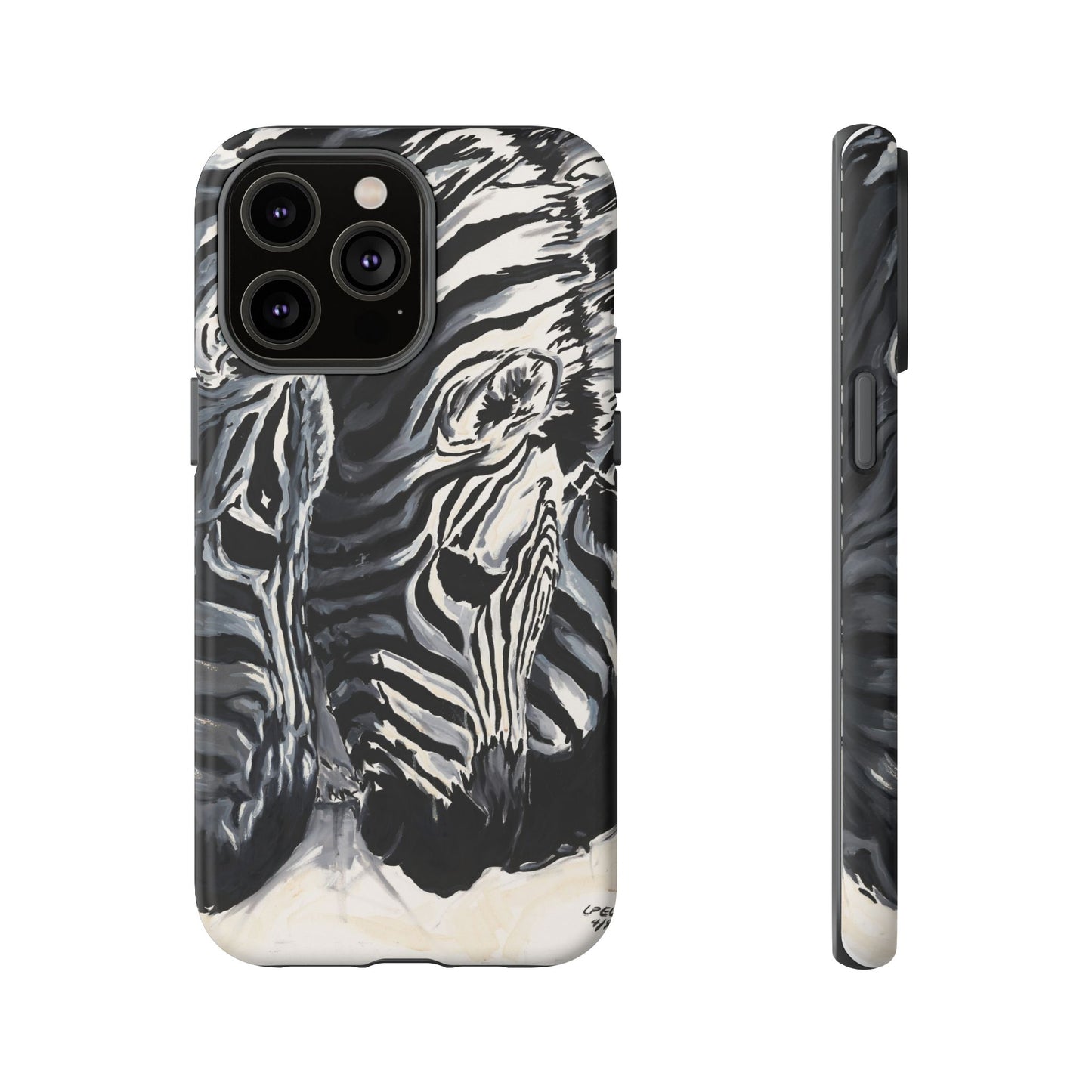Artistic Zebra Print Phone Case -Tough Cases- Baby Zebras Image