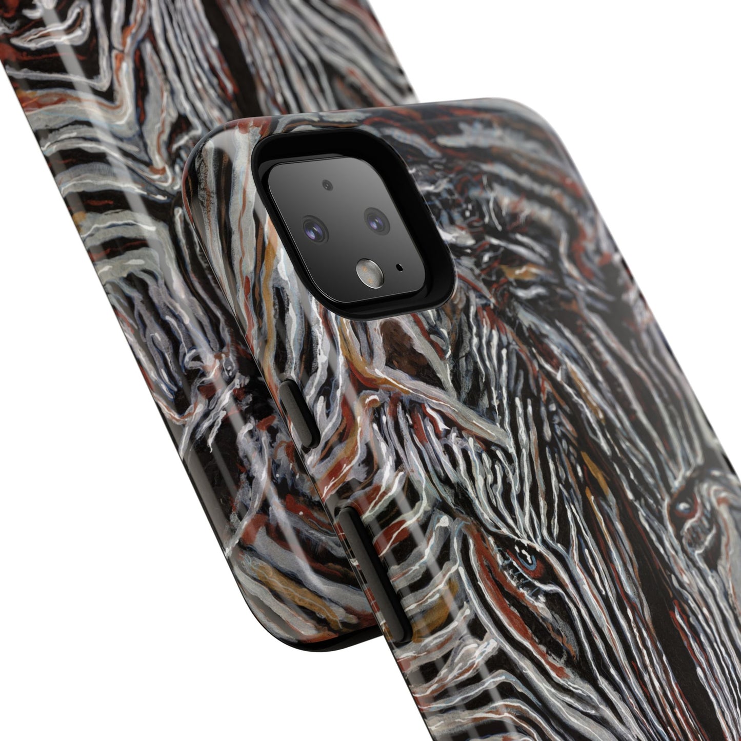Artistic Zebra Phone Case Twin Zebra Image- Tough Protection for Wildlife Lovers