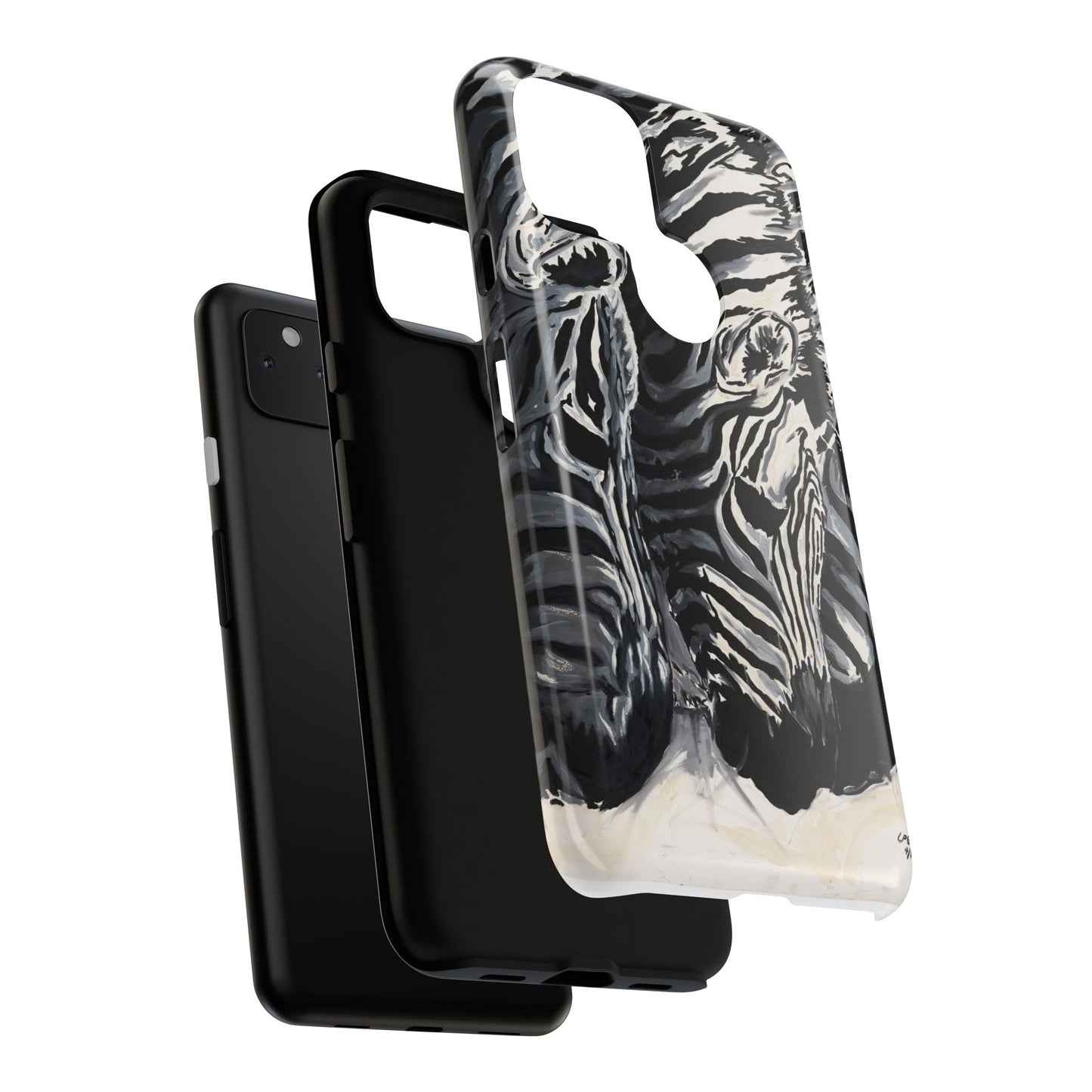 Artistic Zebra Print Phone Case -Tough Cases- Baby Zebras Image