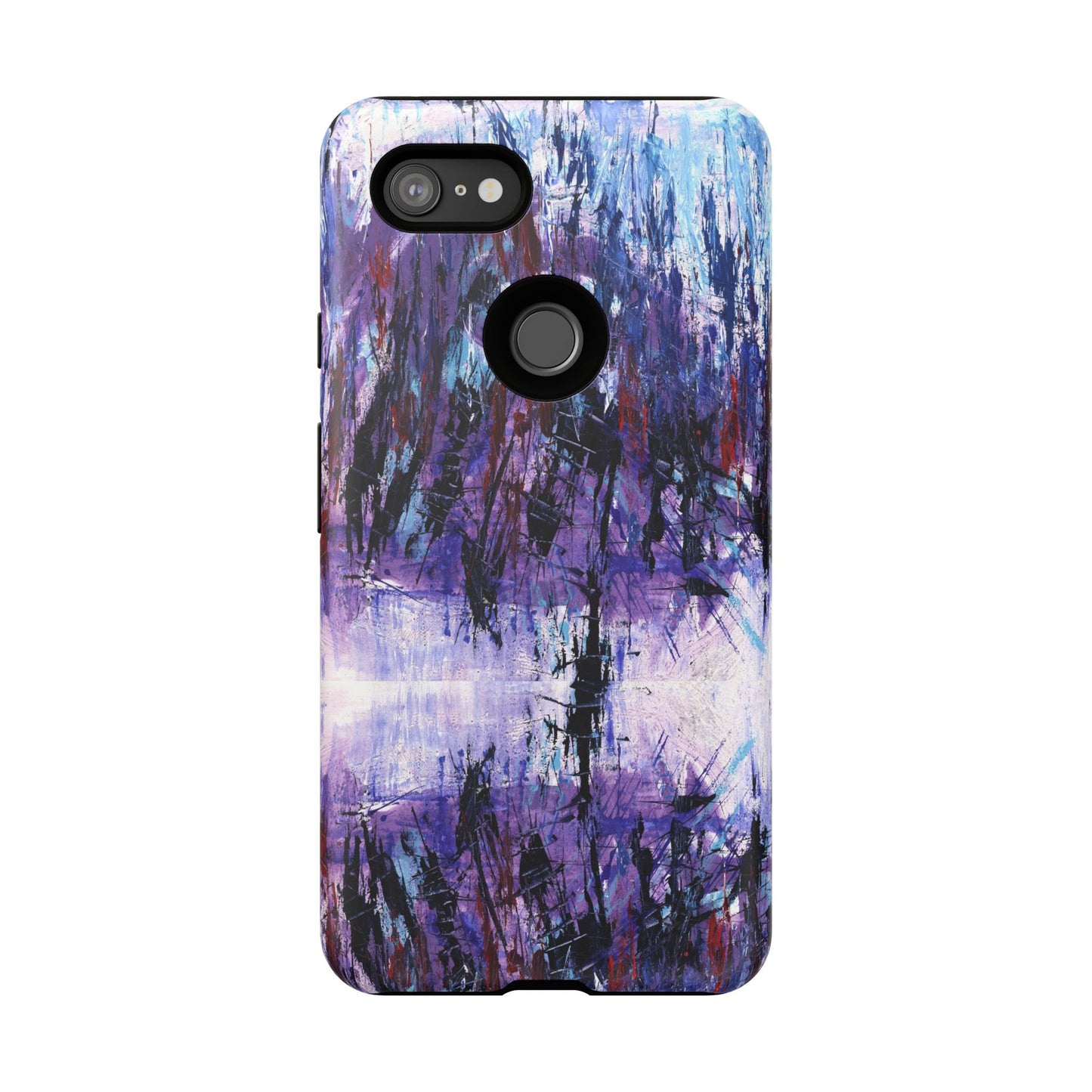 Abstract Purple Phone Case, Stylish & Protective Cover for Art Lovers- White Spring Image