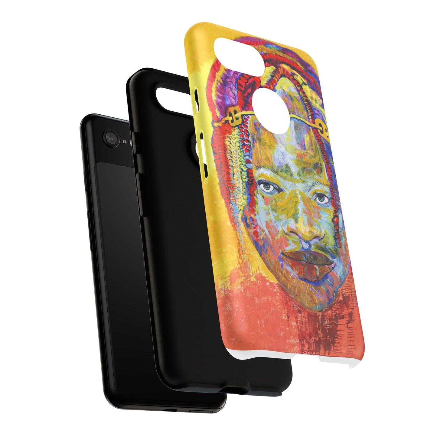 Vibrant Artistic Phone Case - Tough Cases for Creative Souls- African Youth Image