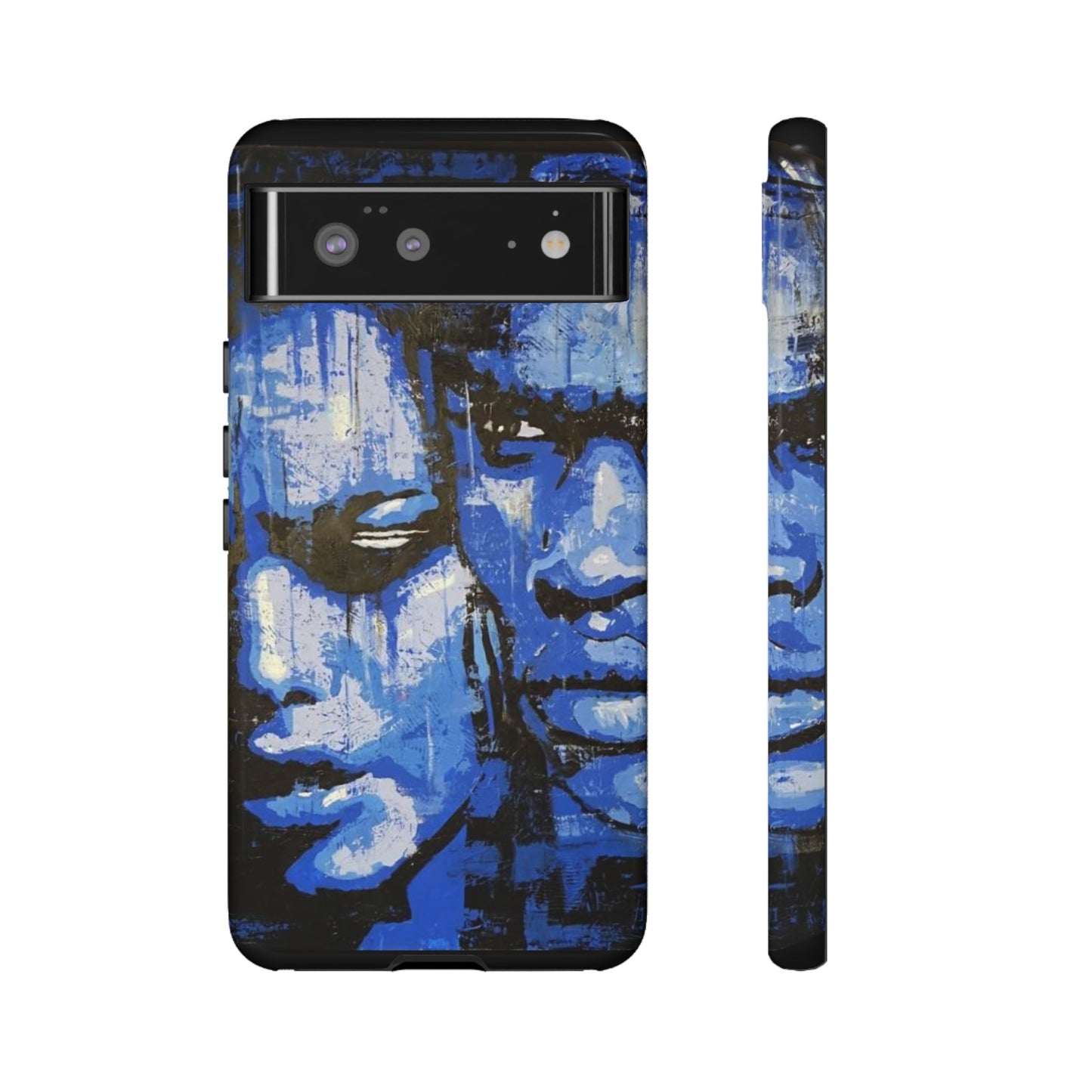 Artistic Phone Case - Tough Cases with Bold Blue Portraits -The Lovers Image