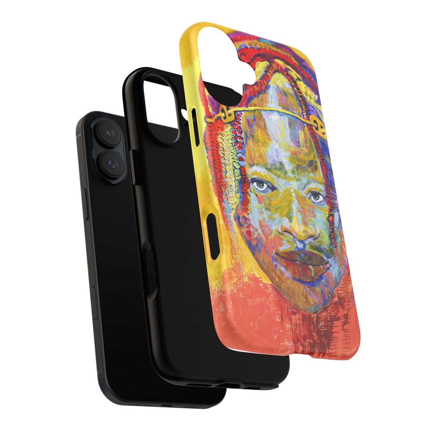 Vibrant Artistic Phone Case - Tough Cases for Creative Souls- African Youth Image