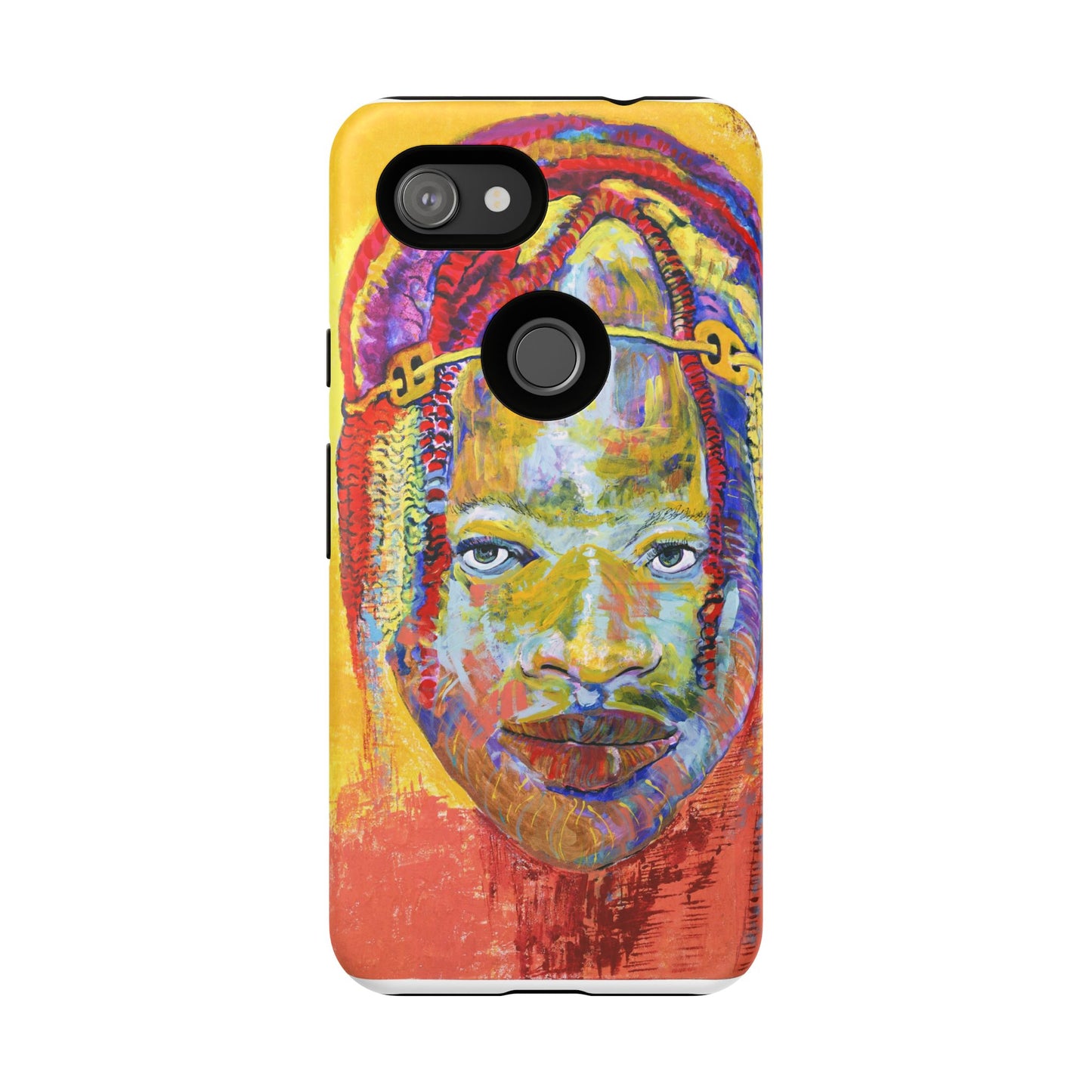 Vibrant Artistic Phone Case - Tough Cases for Creative Souls- African Youth Image