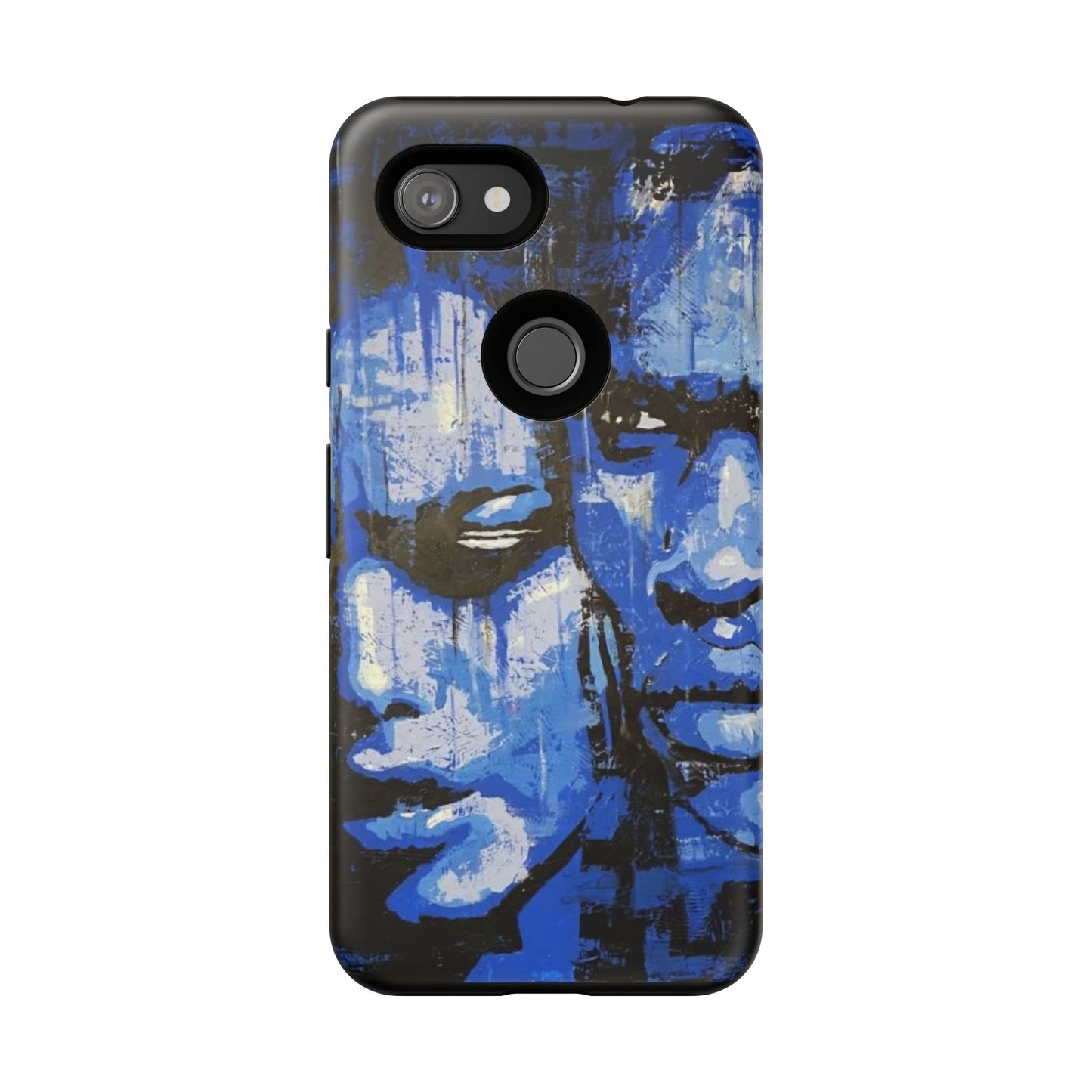 Artistic Phone Case - Tough Cases with Bold Blue Portraits -The Lovers Image