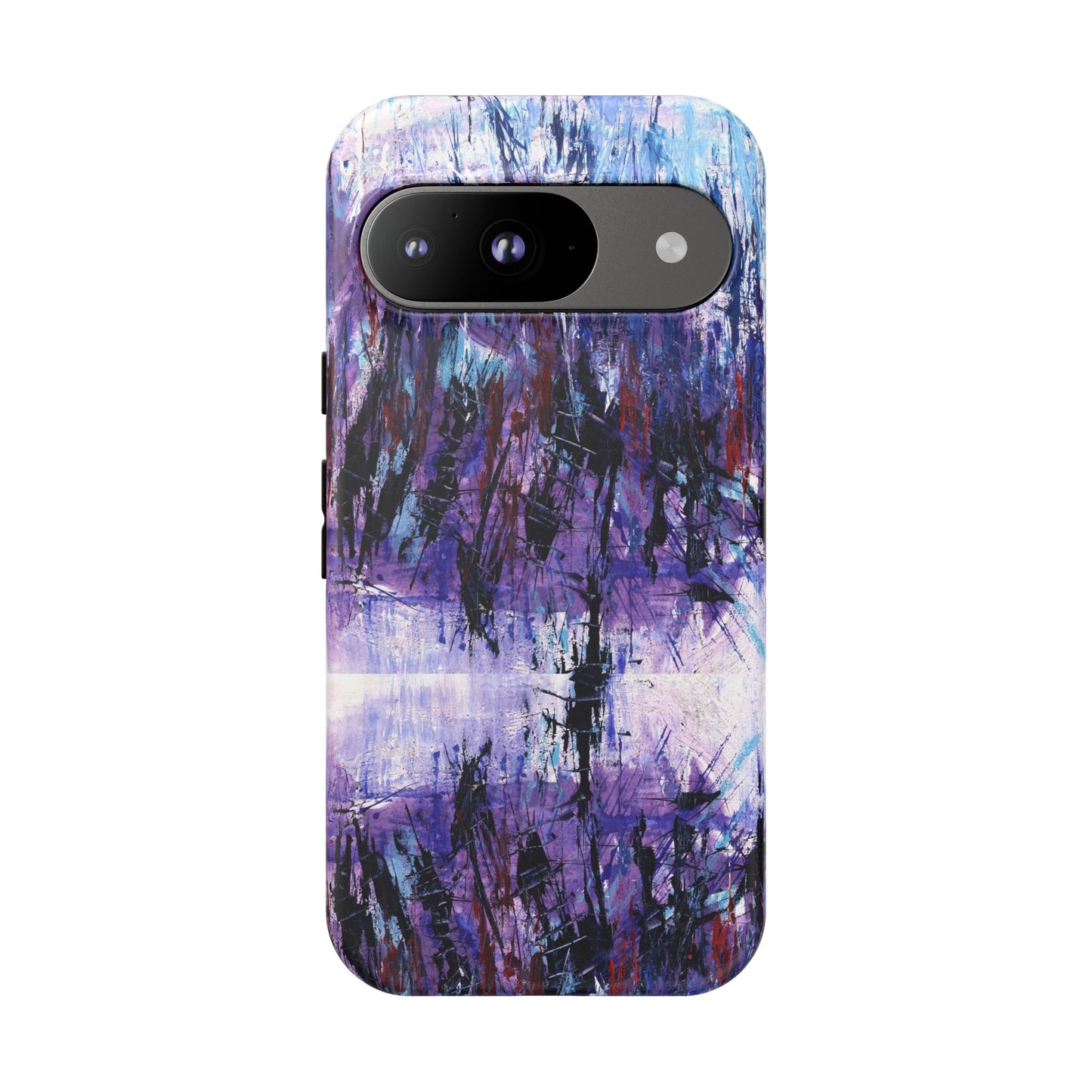 Abstract Purple Phone Case, Stylish & Protective Cover for Art Lovers- White Spring Image