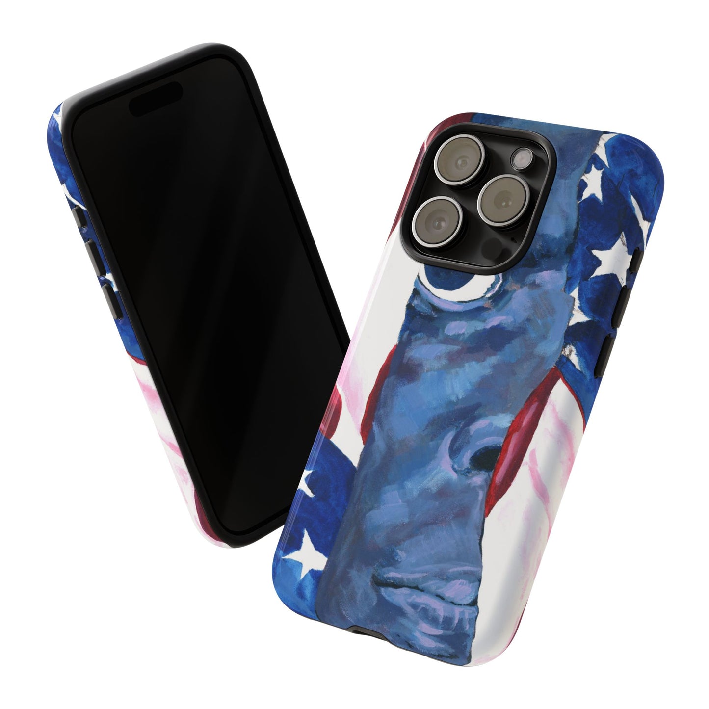 Patriotic Tough Phone Case with American Flag Design- I See You Image