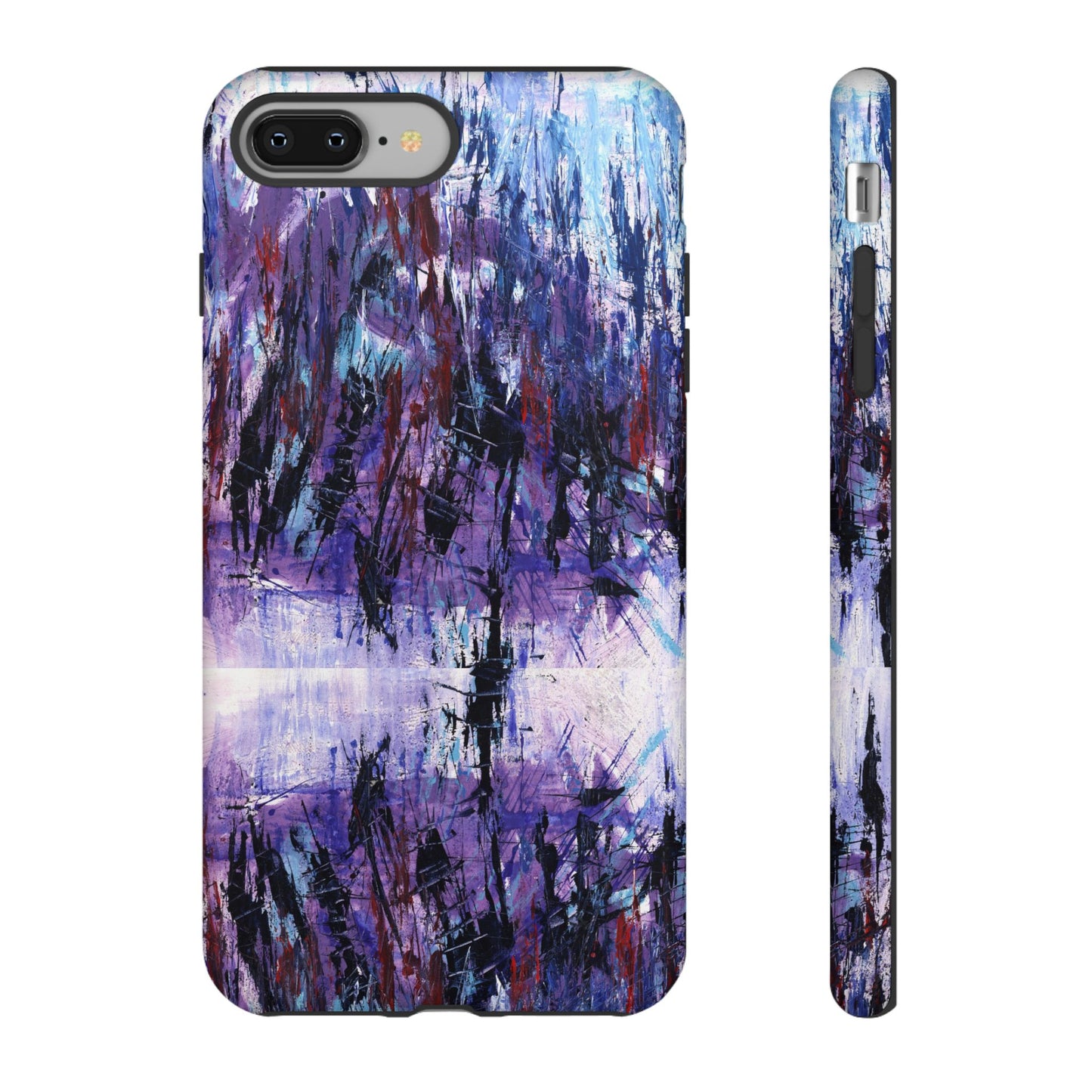 Abstract Purple Phone Case, Stylish & Protective Cover for Art Lovers- White Spring Image