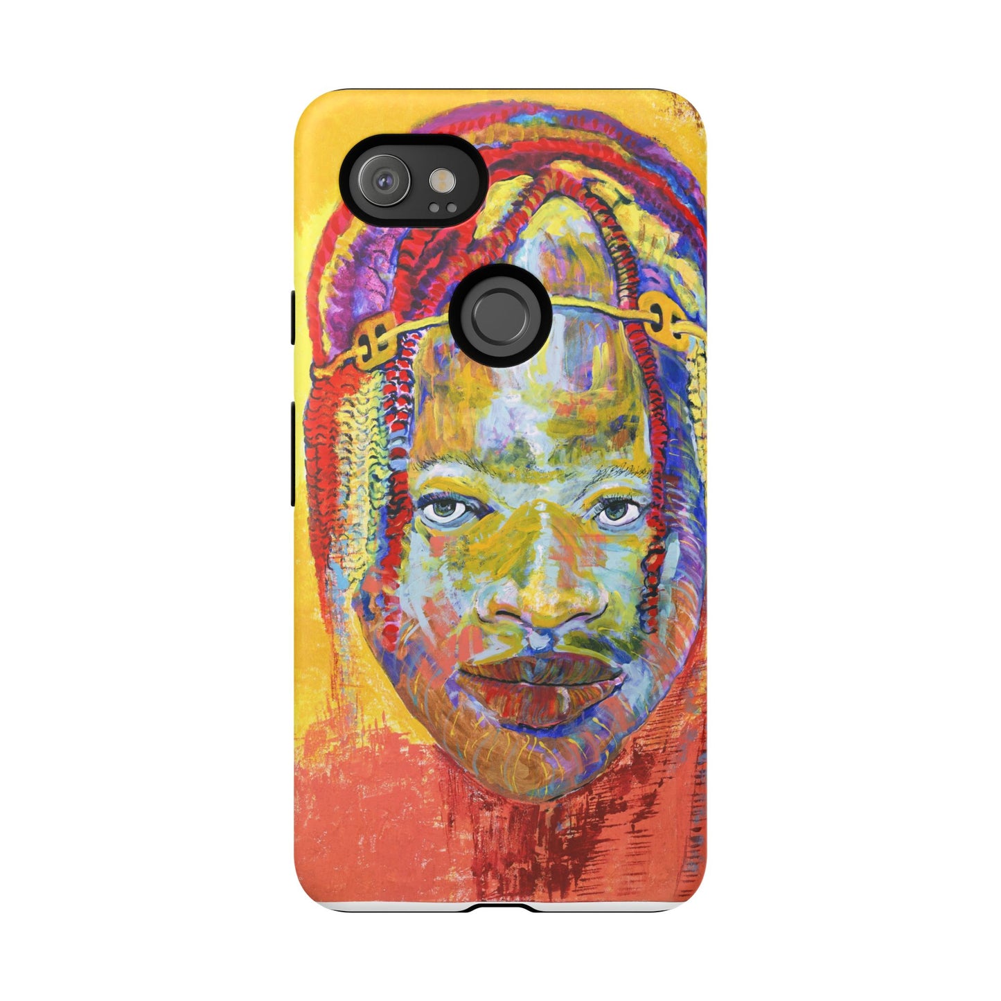 Vibrant Artistic Phone Case - Tough Cases for Creative Souls- African Youth Image