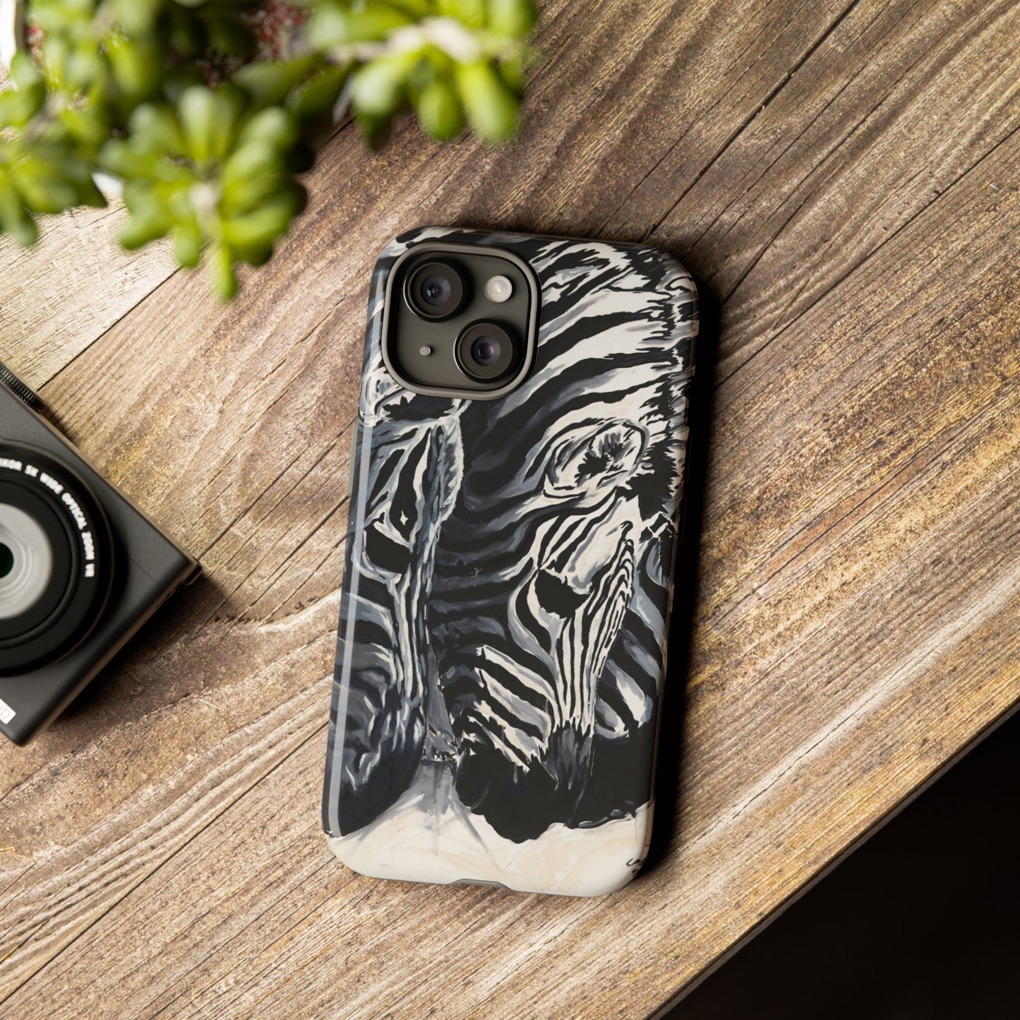 Artistic Zebra Print Phone Case -Tough Cases- Baby Zebras Image