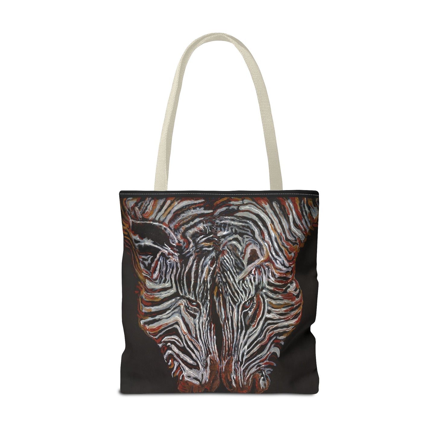 Twin Zebras Image- Tote Bag