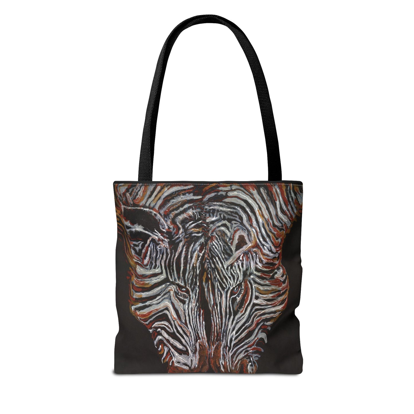 Twin Zebras Image- Tote Bag