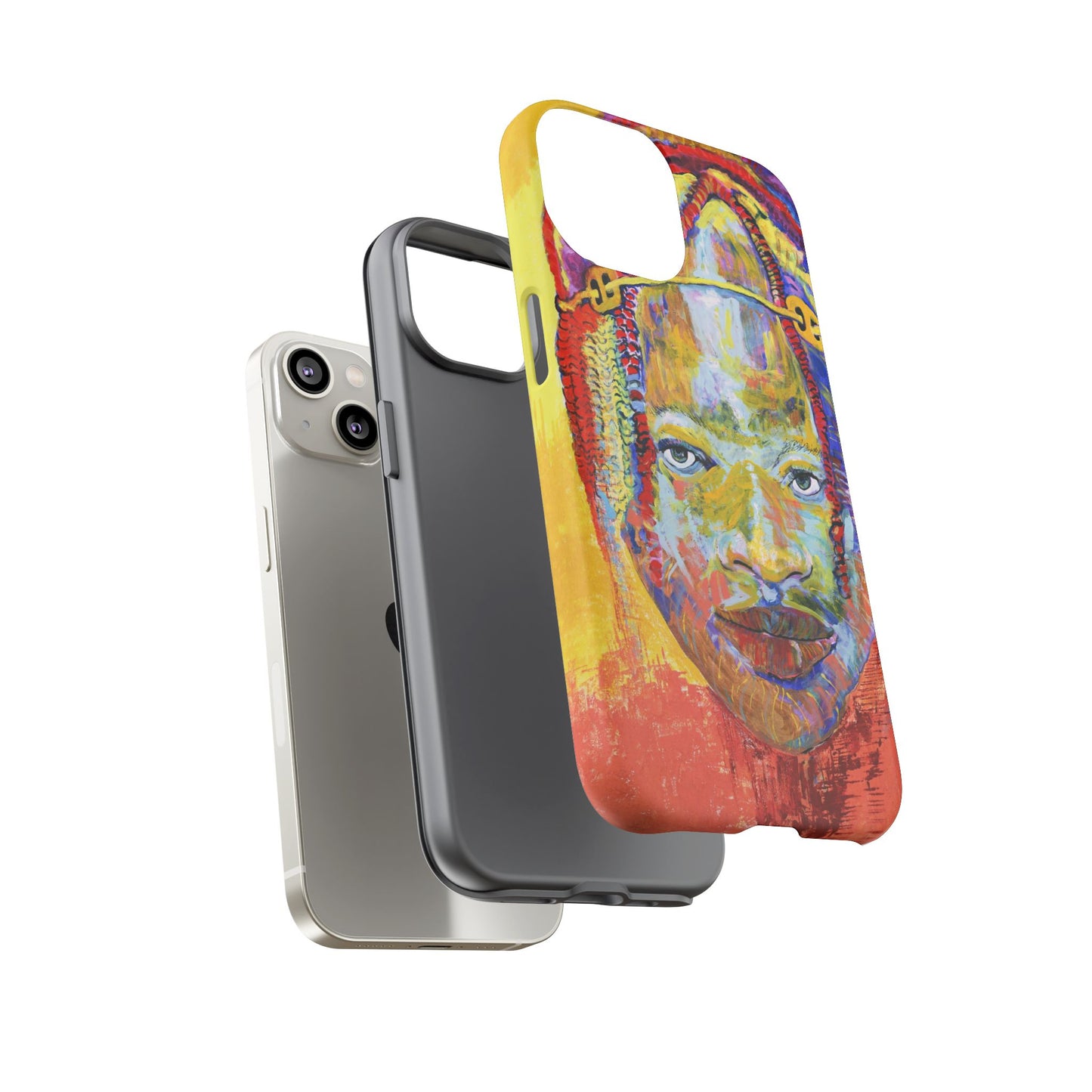 Vibrant Artistic Phone Case - Tough Cases for Creative Souls- African Youth Image