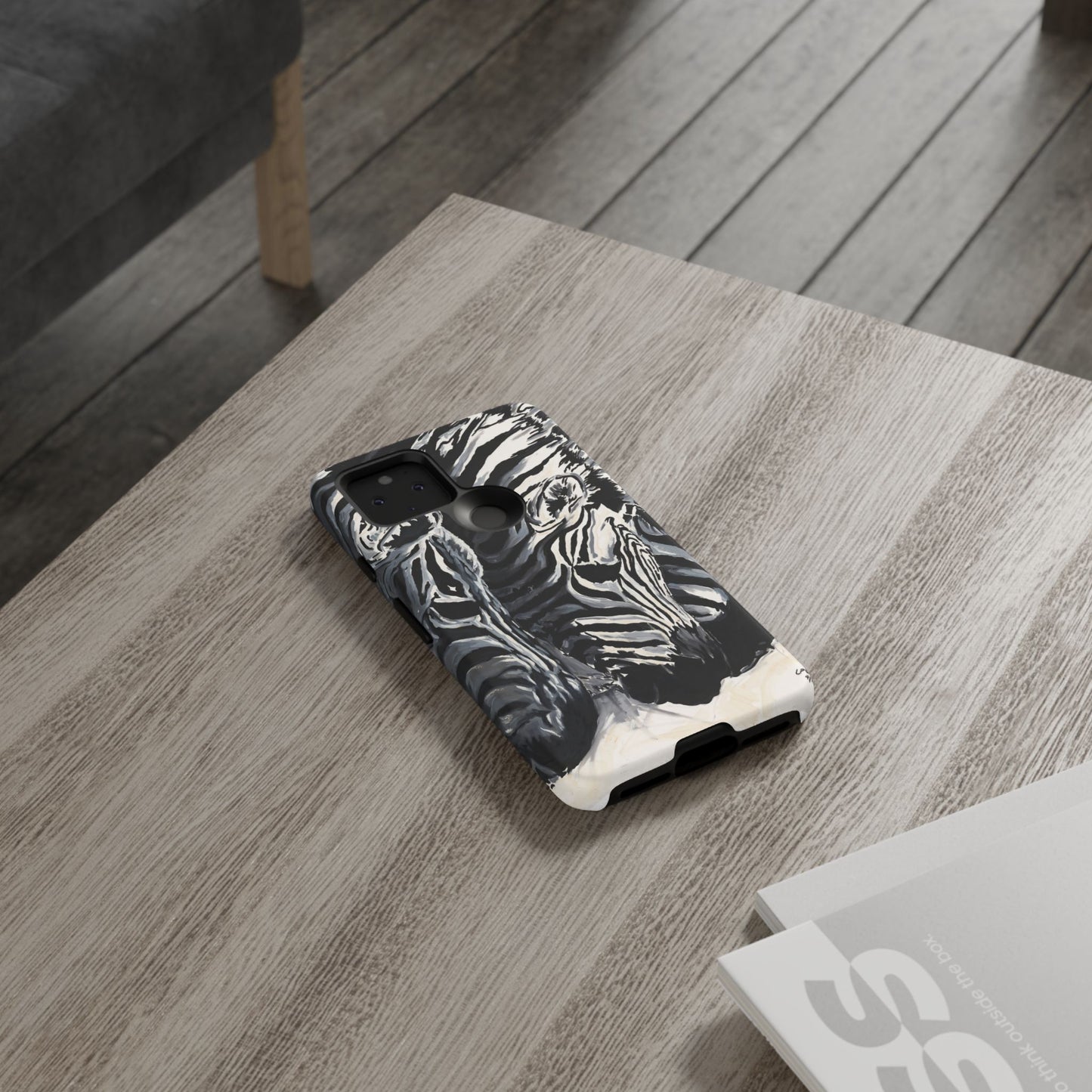 Artistic Zebra Print Phone Case -Tough Cases- Baby Zebras Image