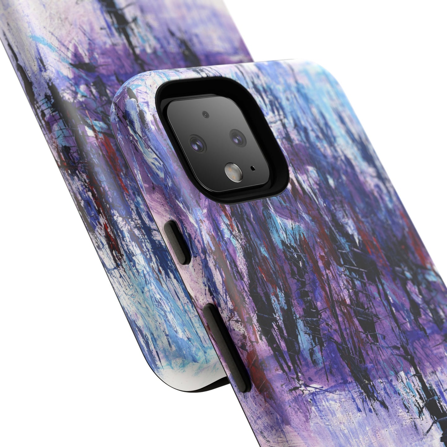Abstract Purple Phone Case, Stylish & Protective Cover for Art Lovers- White Spring Image