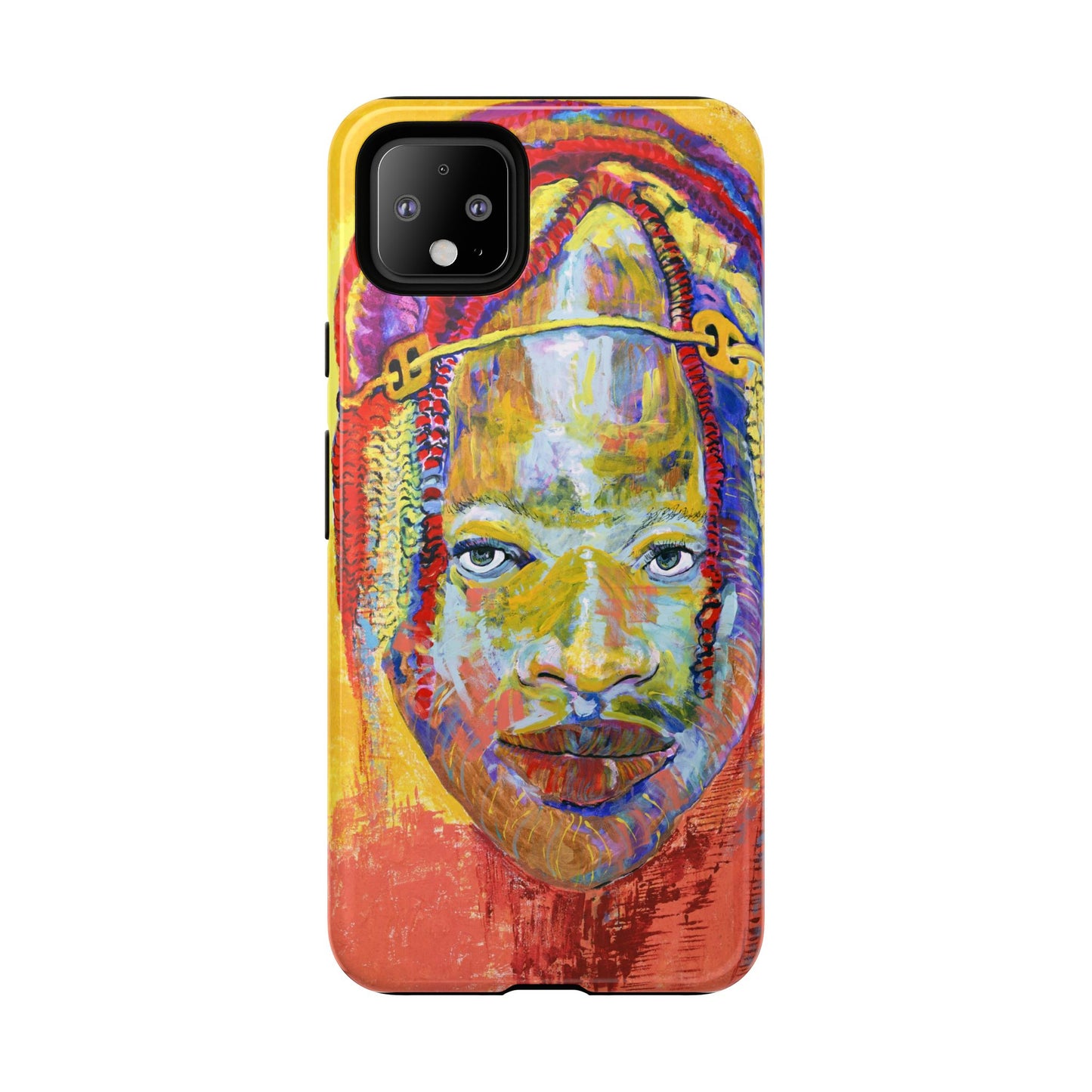 Vibrant Artistic Phone Case - Tough Cases for Creative Souls- African Youth Image