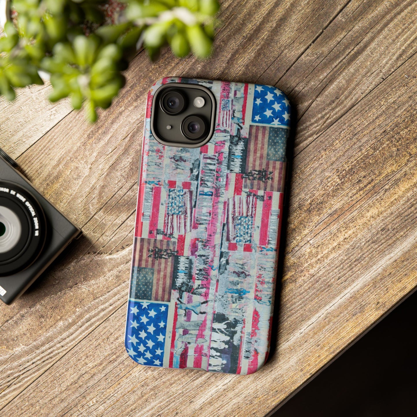 Patriotic Phone Case -We The People Image - Tough Cases with American Flag Design