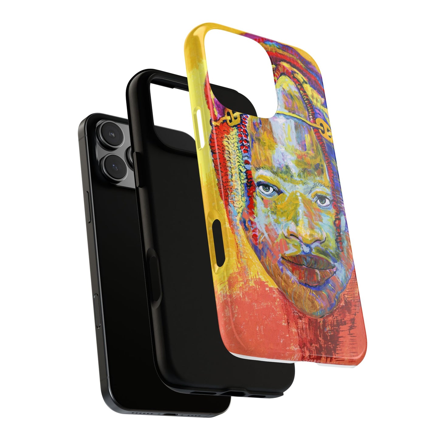 Vibrant Artistic Phone Case - Tough Cases for Creative Souls- African Youth Image