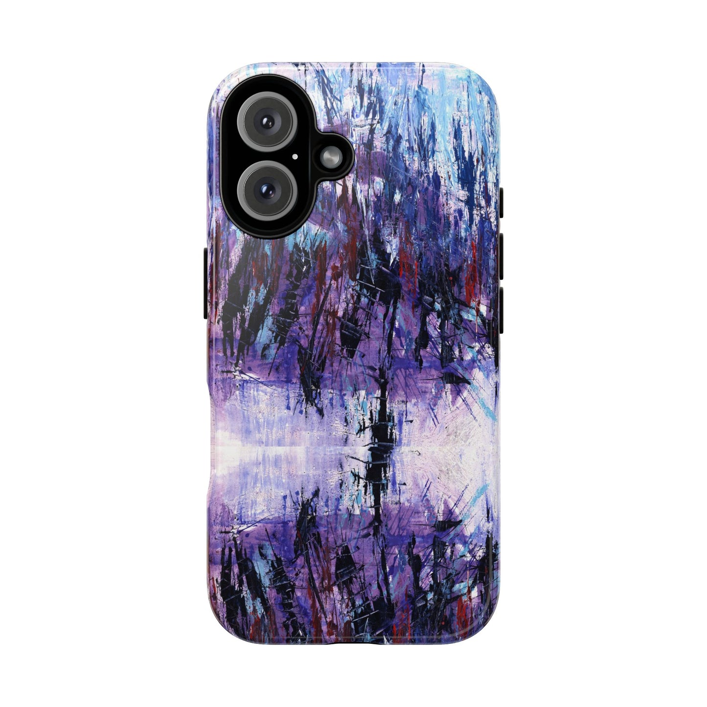 Abstract Purple Phone Case, Stylish & Protective Cover for Art Lovers- White Spring Image