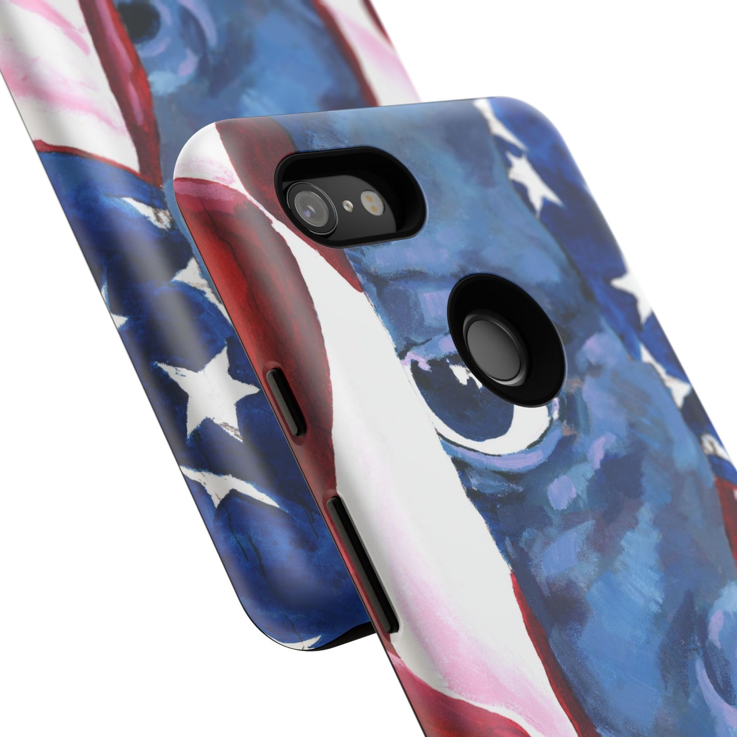 Patriotic Tough Phone Case with American Flag Design- I See You Image