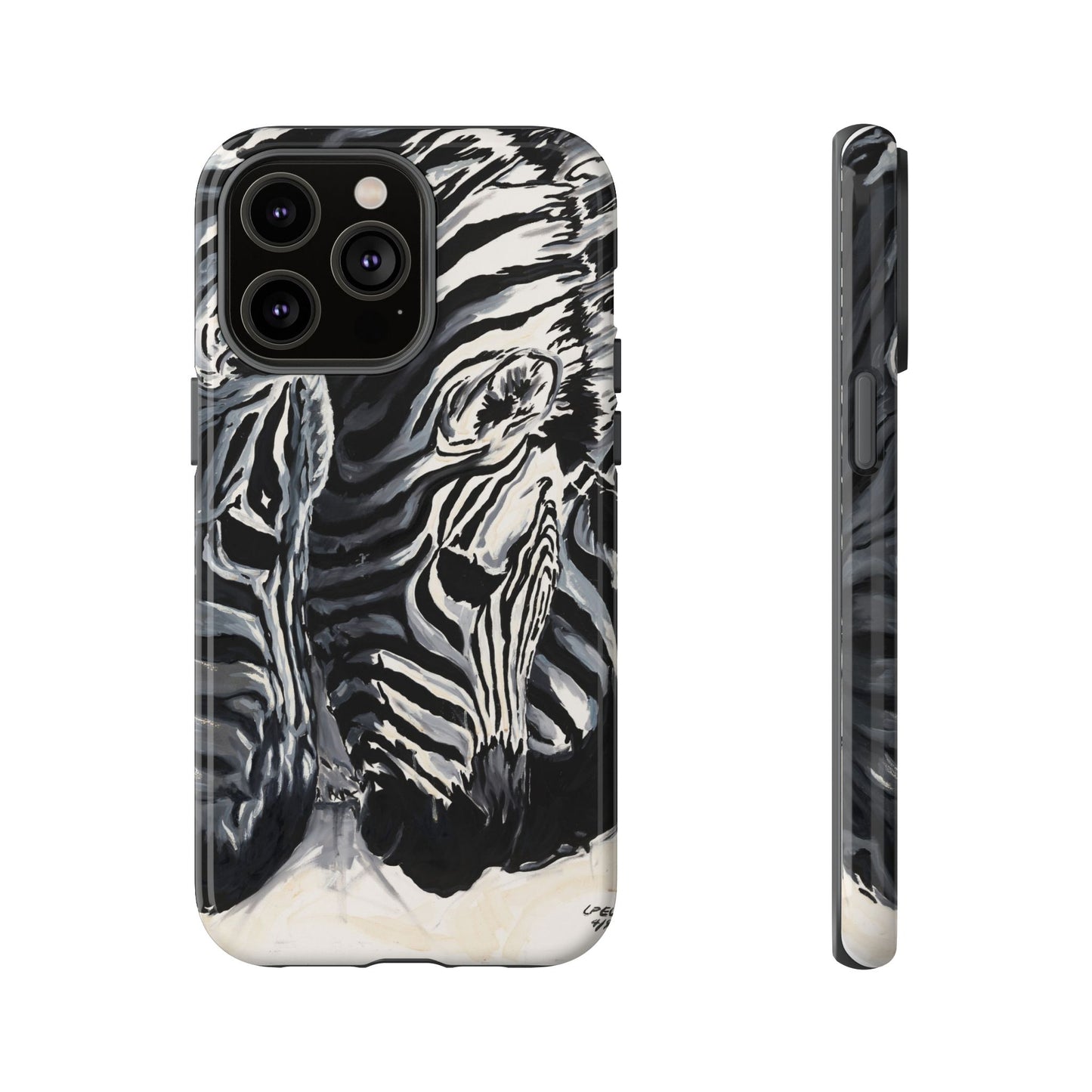 Artistic Zebra Print Phone Case -Tough Cases- Baby Zebras Image