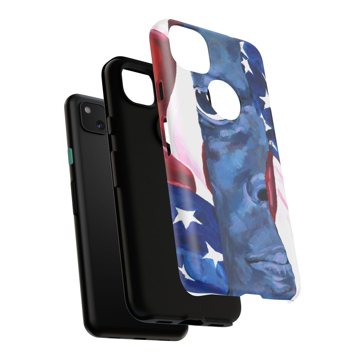 Patriotic Tough Phone Case with American Flag Design- I See You Image