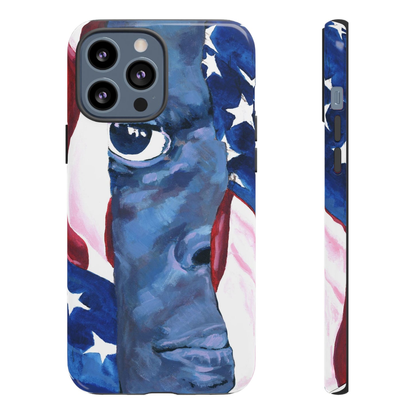 Patriotic Tough Phone Case with American Flag Design- I See You Image