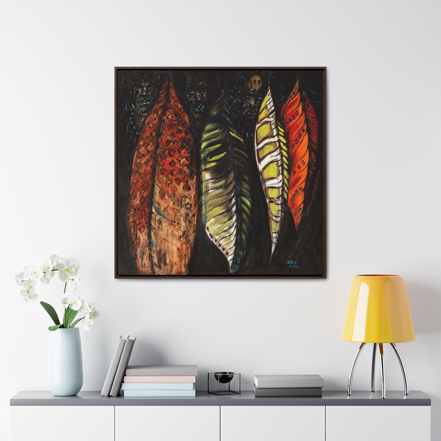 In the Shadows - Framed Canvas Print