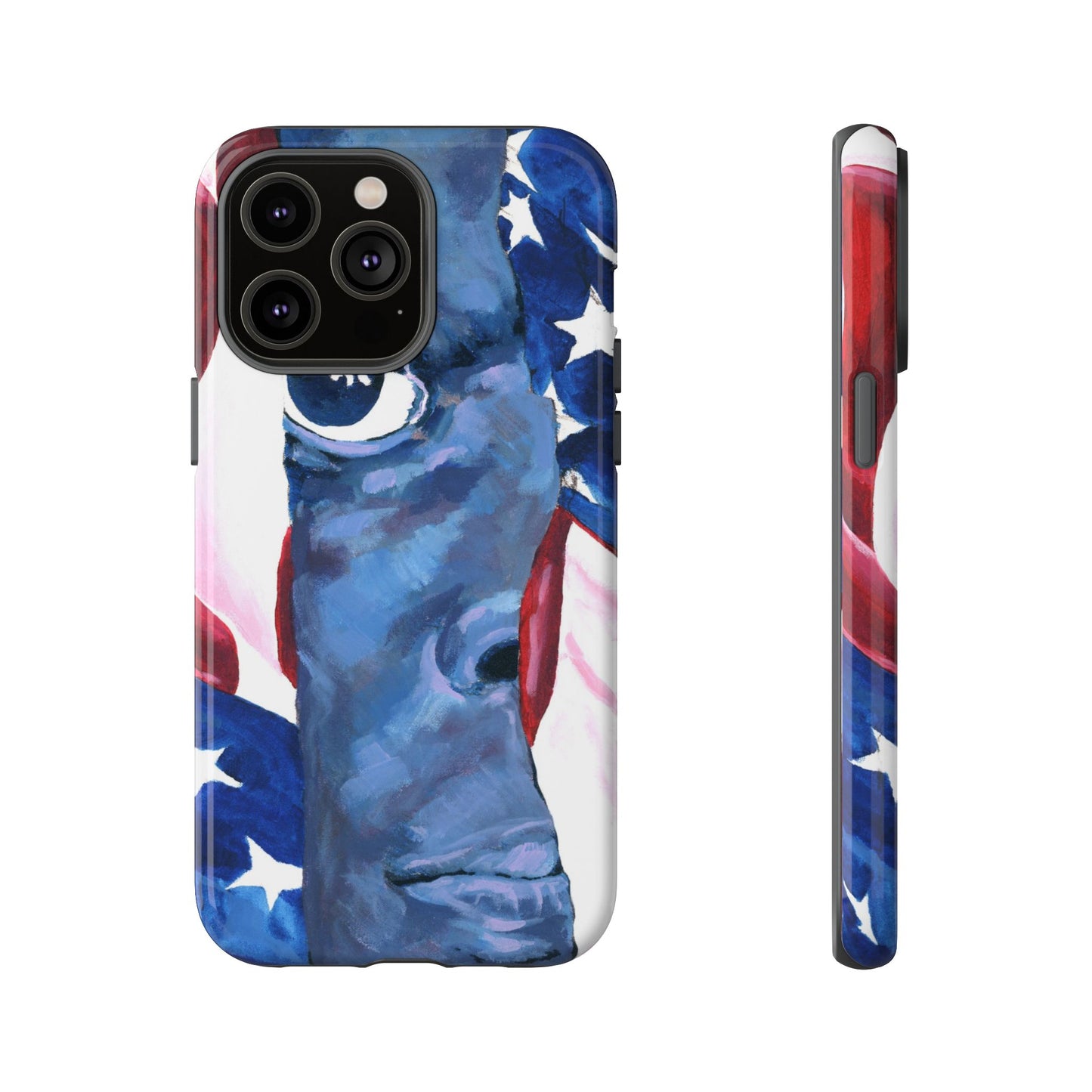Patriotic Tough Phone Case with American Flag Design- I See You Image