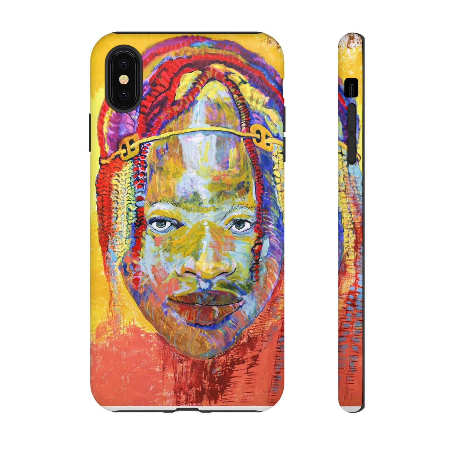 Vibrant Artistic Phone Case - Tough Cases for Creative Souls- African Youth Image