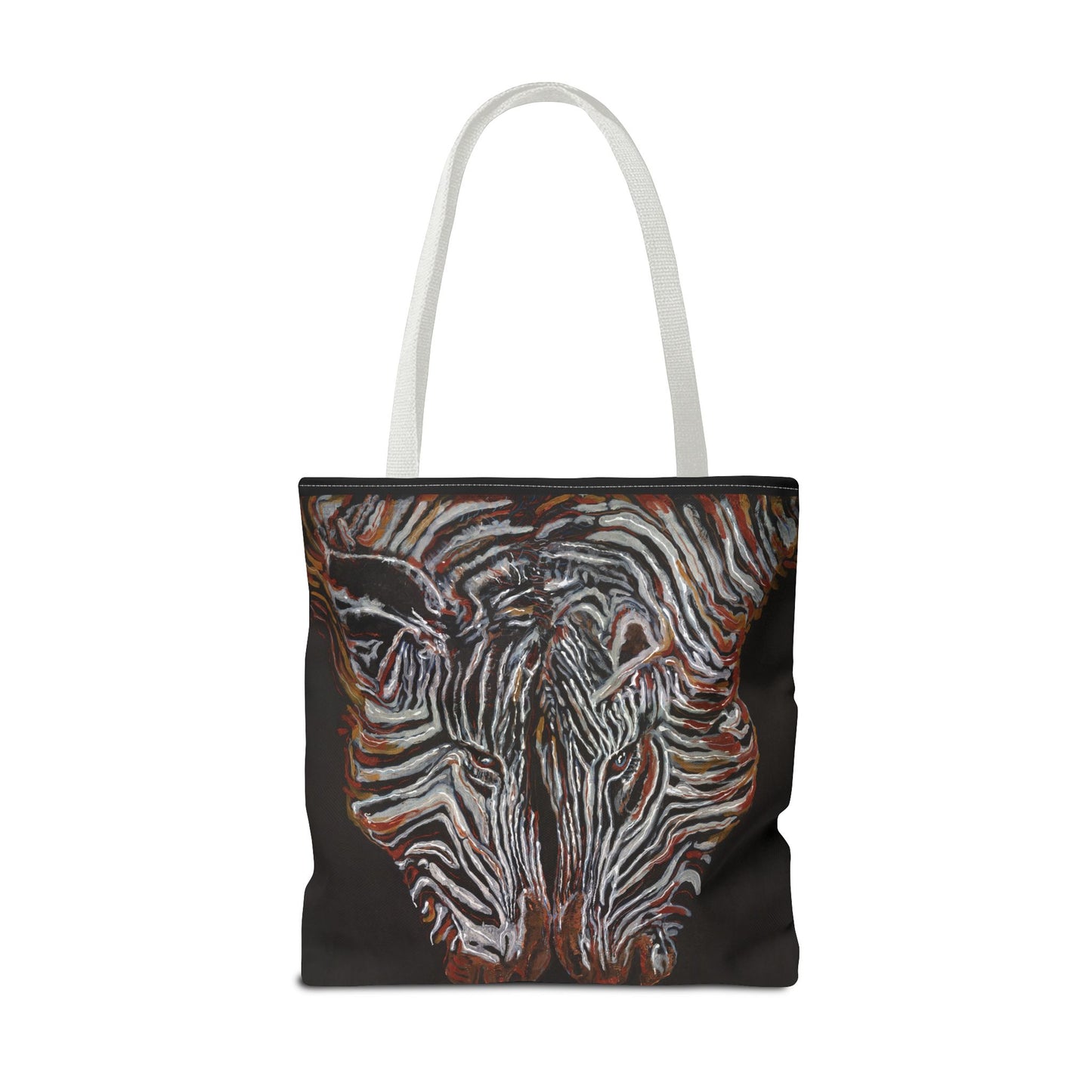 Twin Zebras Image- Tote Bag