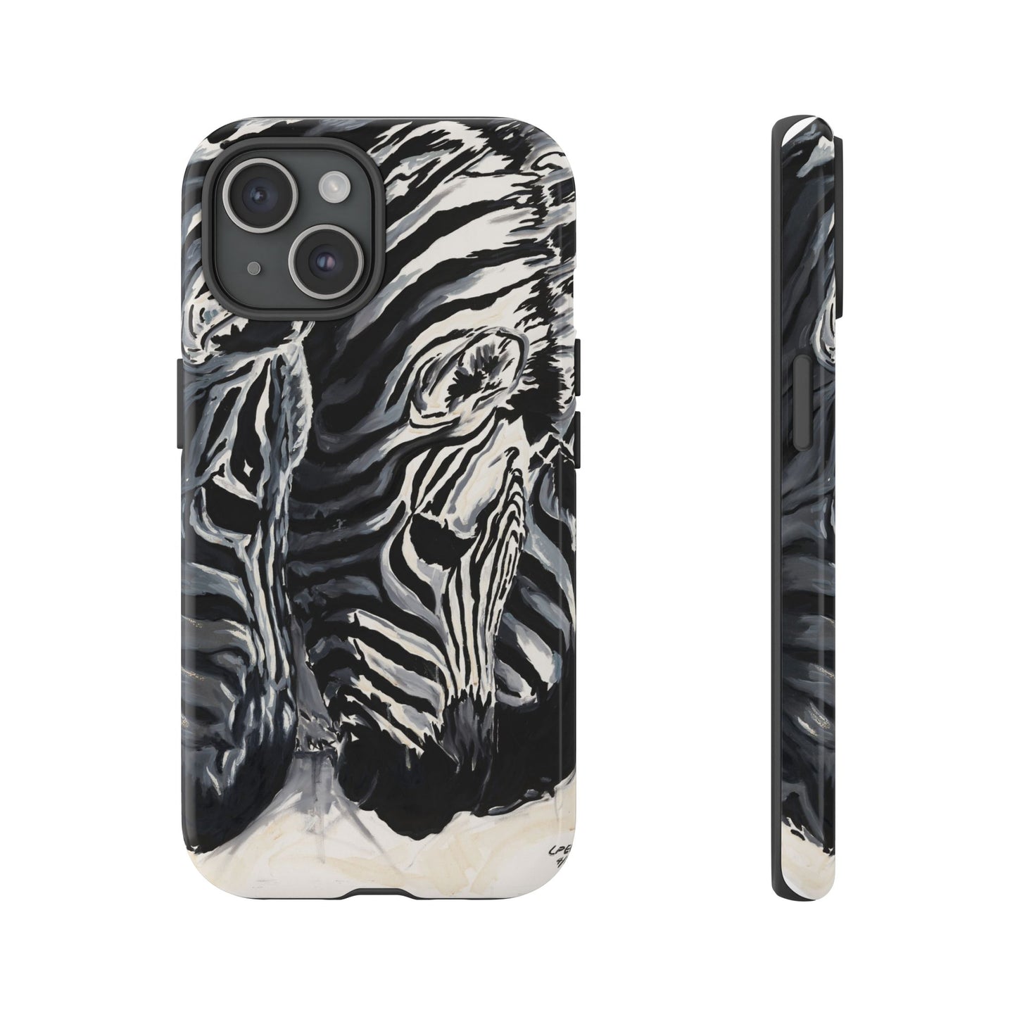 Artistic Zebra Print Phone Case -Tough Cases- Baby Zebras Image