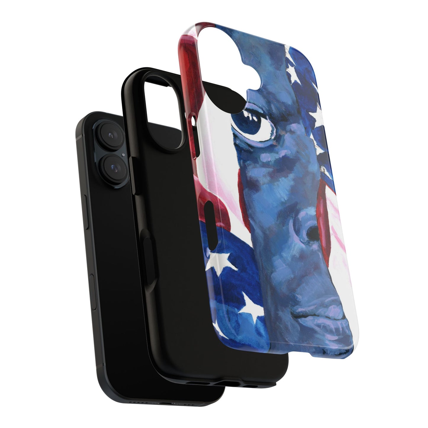 Patriotic Tough Phone Case with American Flag Design- I See You Image